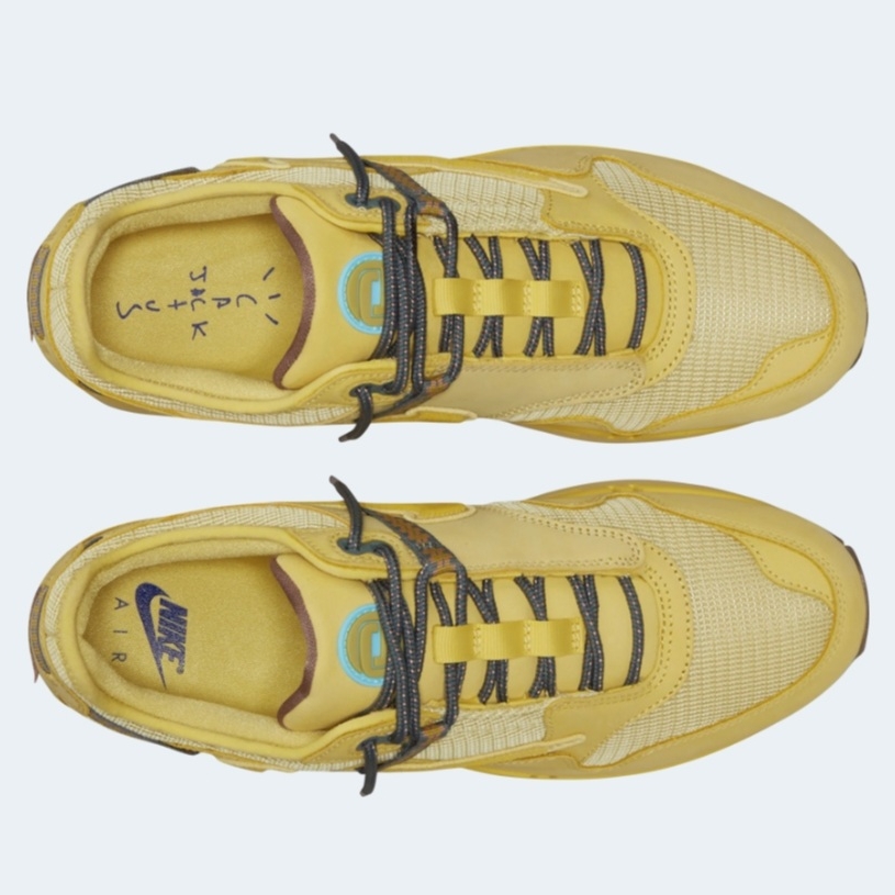 Nike x Travis Scott Air Max 1 Cact.us Gold 착용 스타일