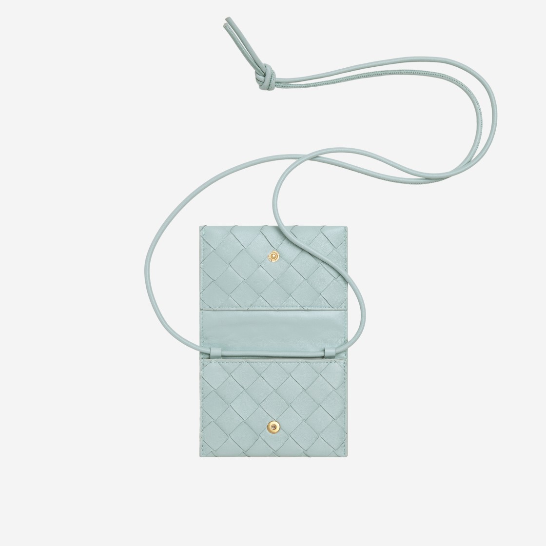 Bottega Veneta Card Case on Strap Teal Washed 상세 이미지 2