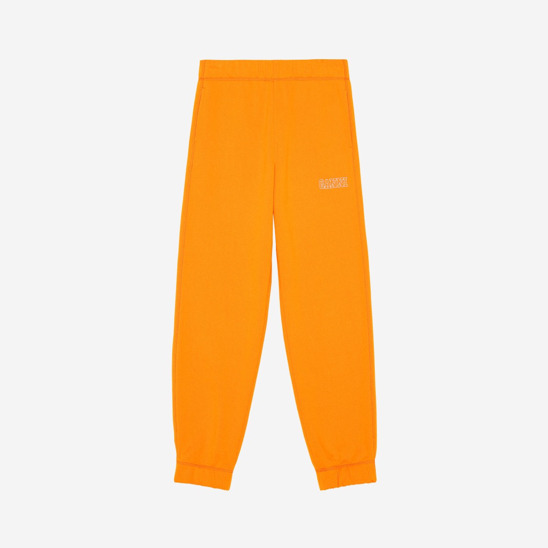 (W) Ganni Software Isoli Elasticated Pants Bright Marigold 상세 이미지 1