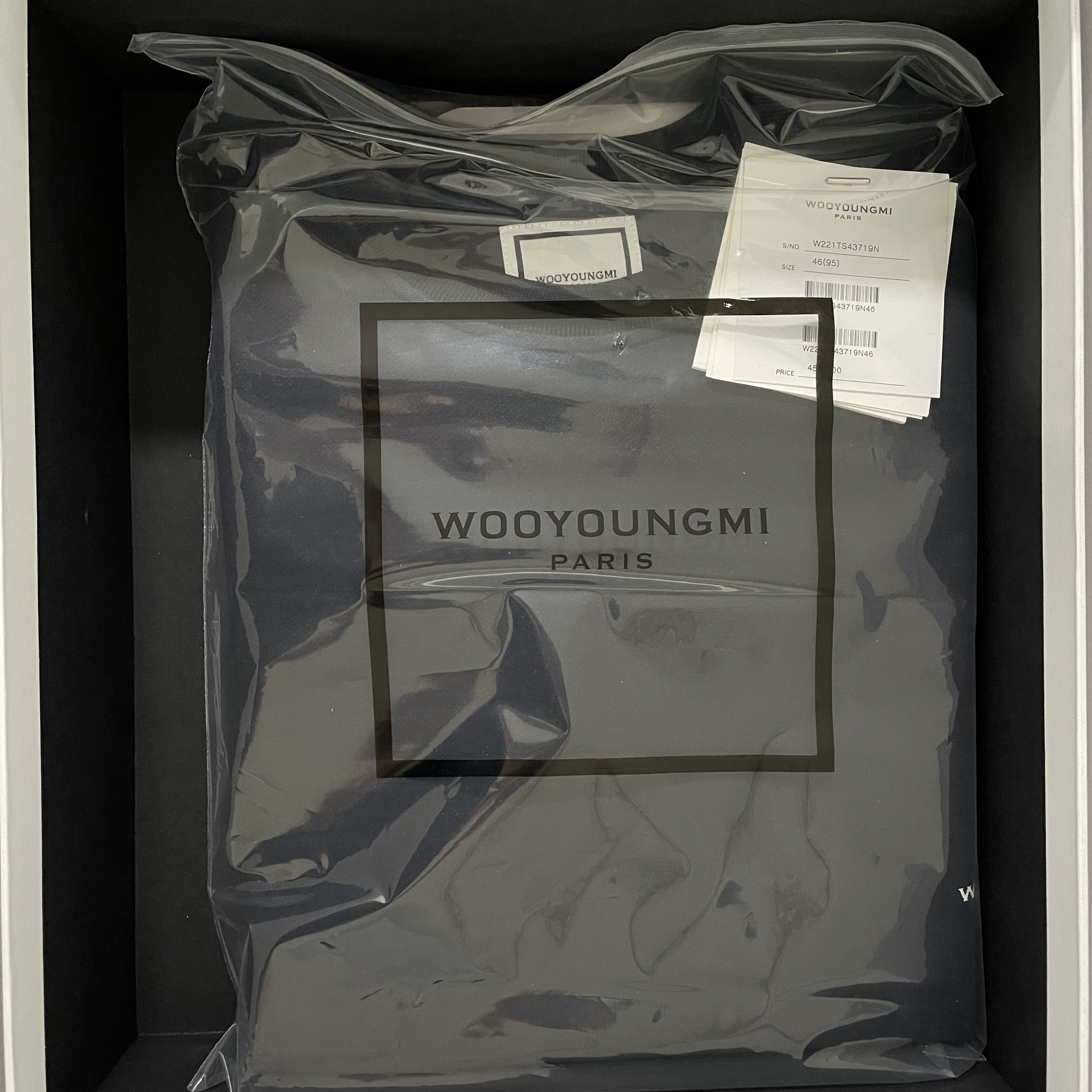 Wooyoungmi Flower Print Back Logo Sweatshirt Navy - 22SS 착용 스타일 - 2