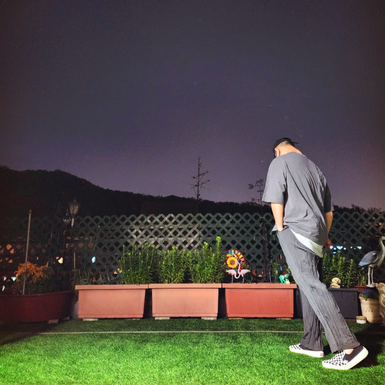 Vans Checkerboard Comfycush One Black 착용 스타일 - 2