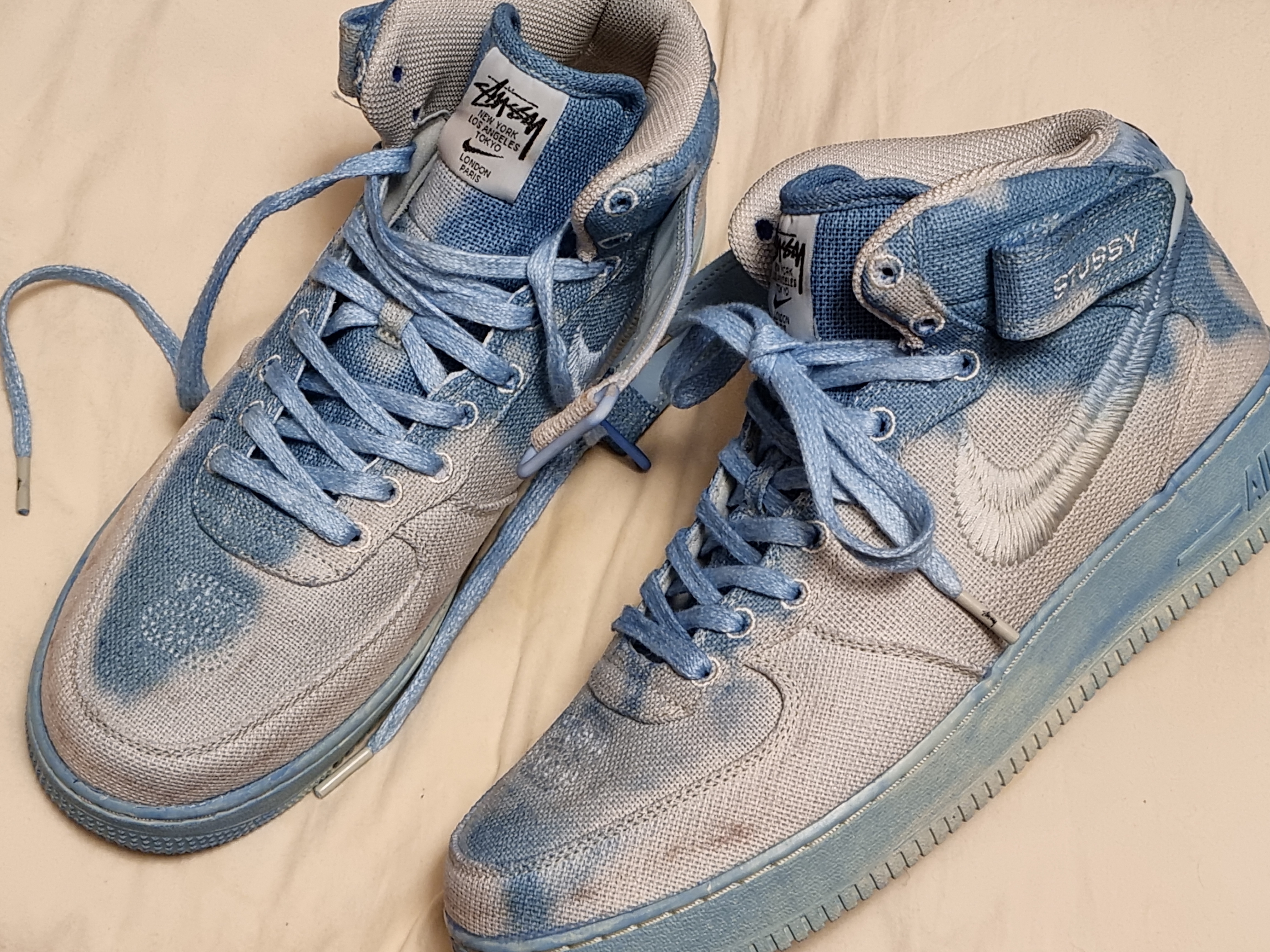 Nike x Stussy Air Force 1 '07 Mid SP Fossil 착용 스타일 - 3