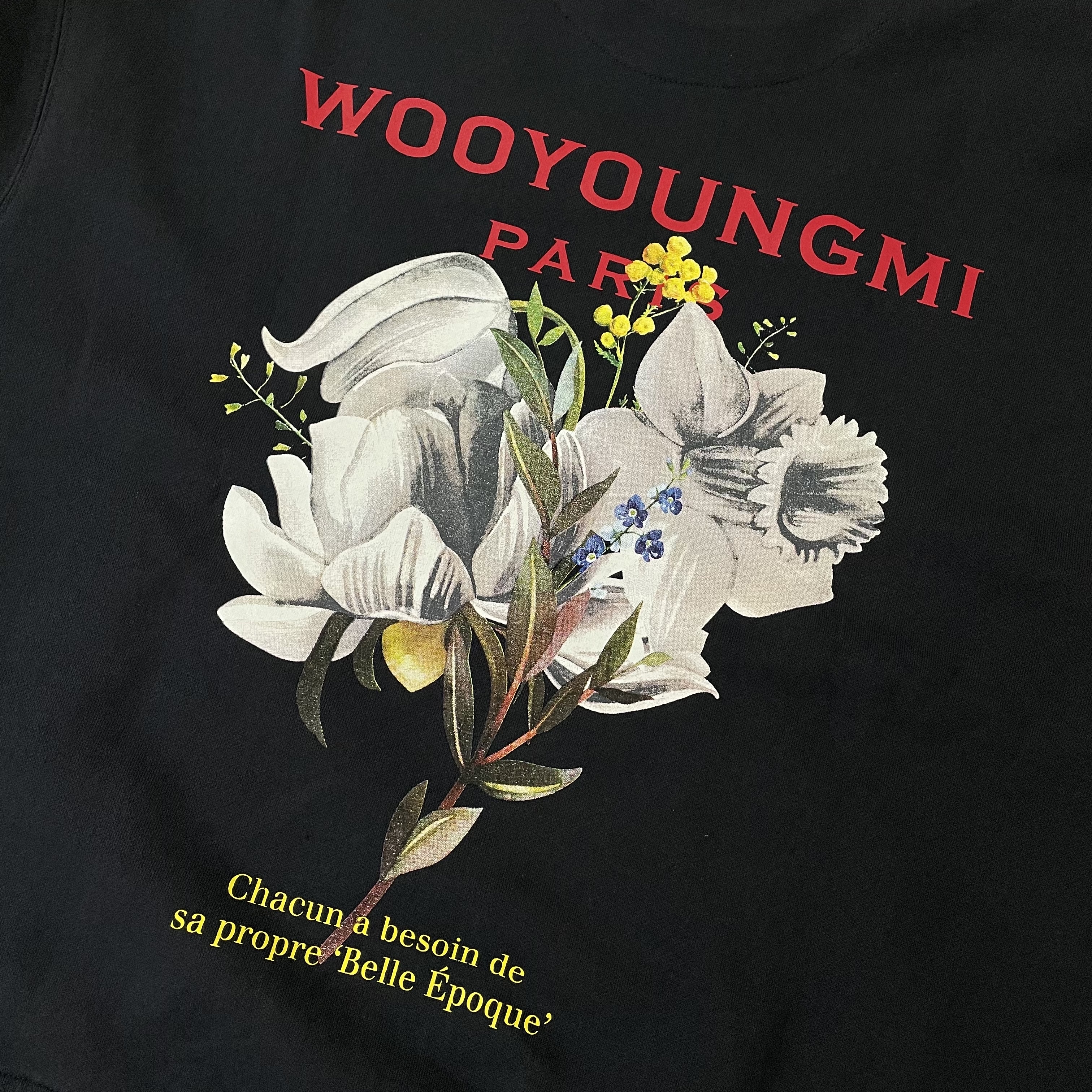 Wooyoungmi Flower Print Back Logo Sweatshirt Navy - 22SS 착용 스타일 - 1