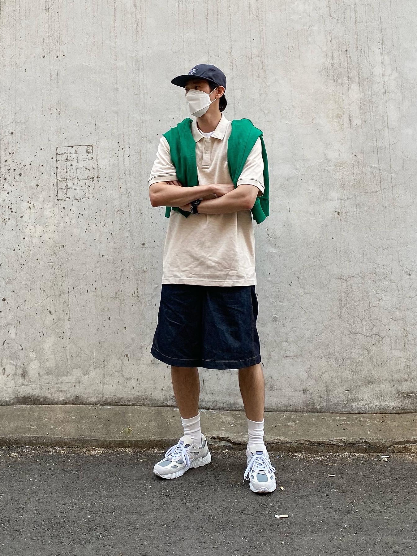 New Balance 992 Made in USA White Silver 착용 스타일 - 2
