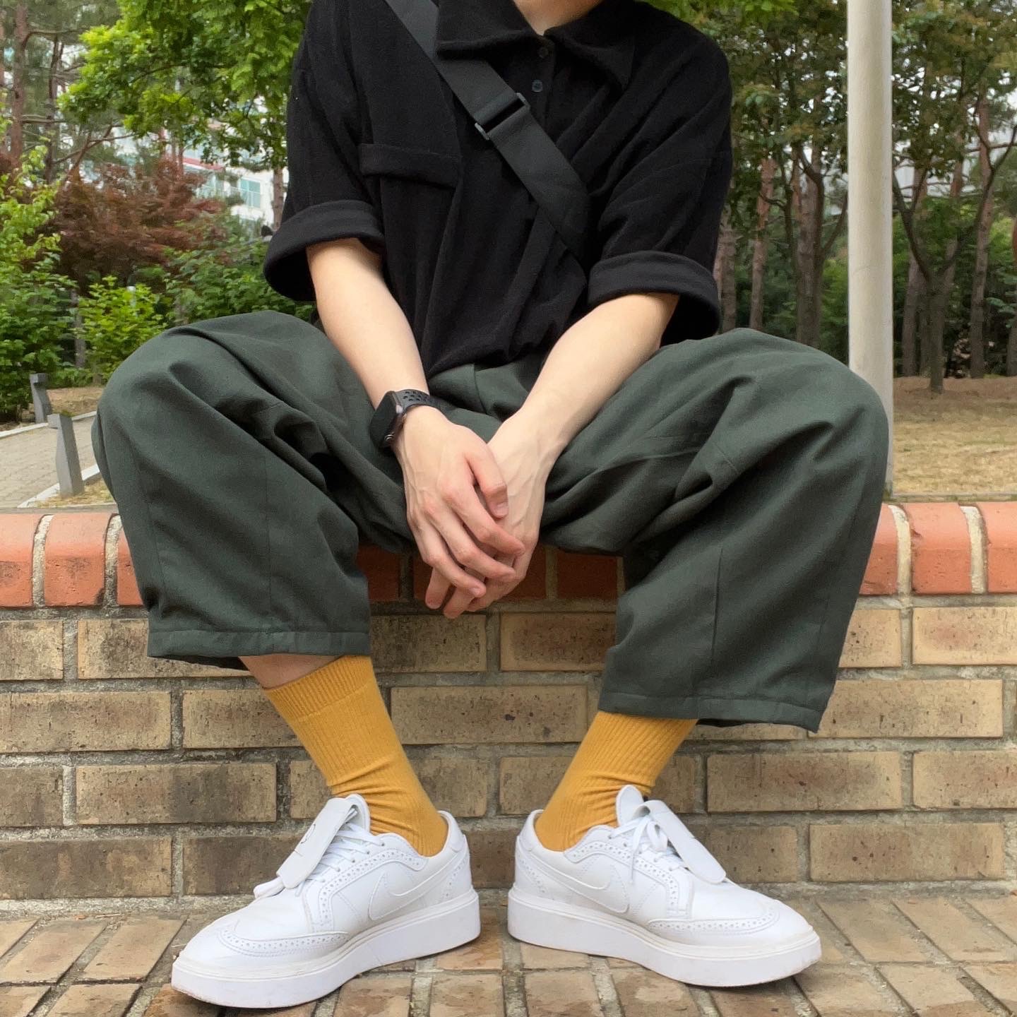 Nike x Peaceminusone Kwondo1 White 착용 스타일 - 1