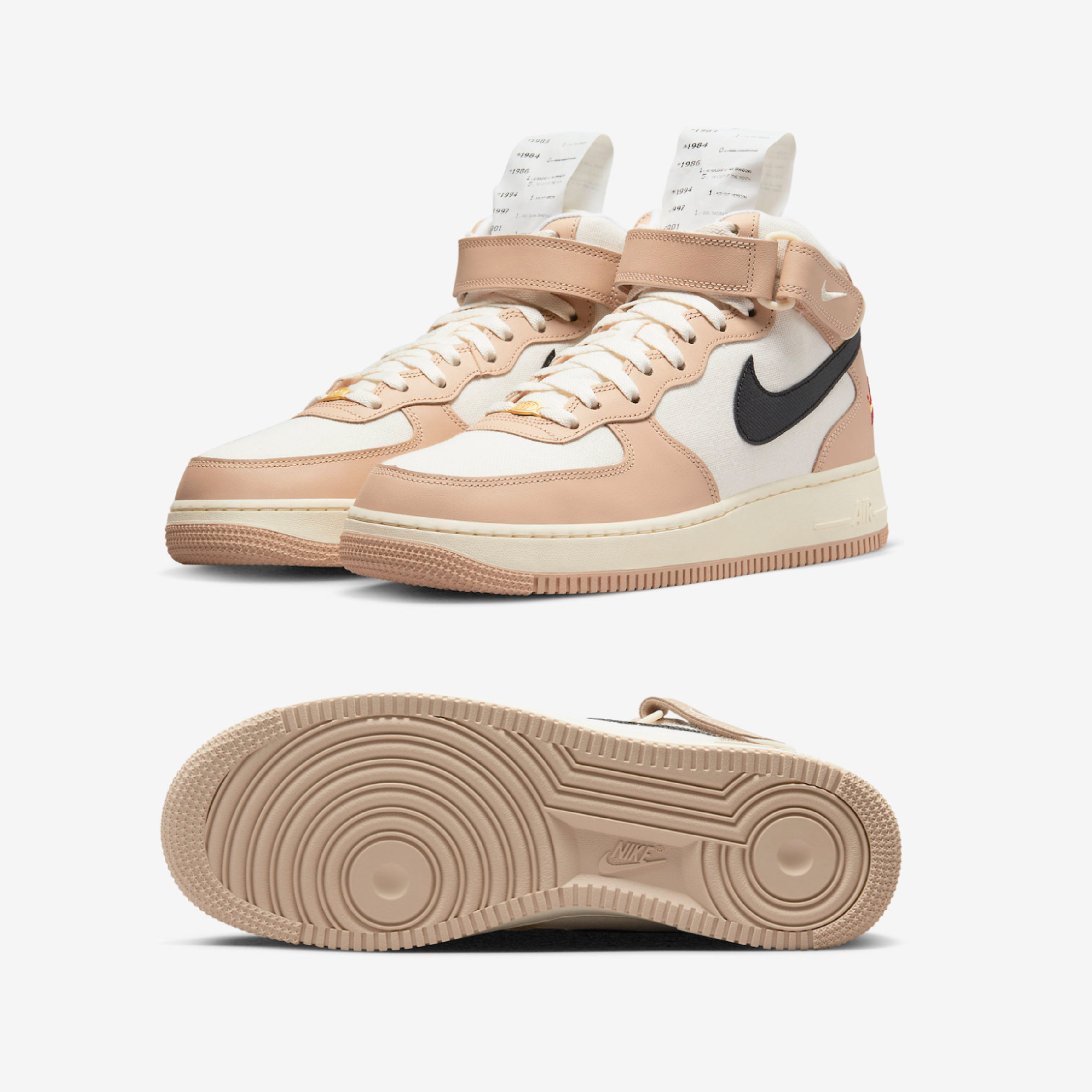 Nike Air Force 1 Mid '07 LX Pale Ivory and Shimmer 착용 스타일 - 2
