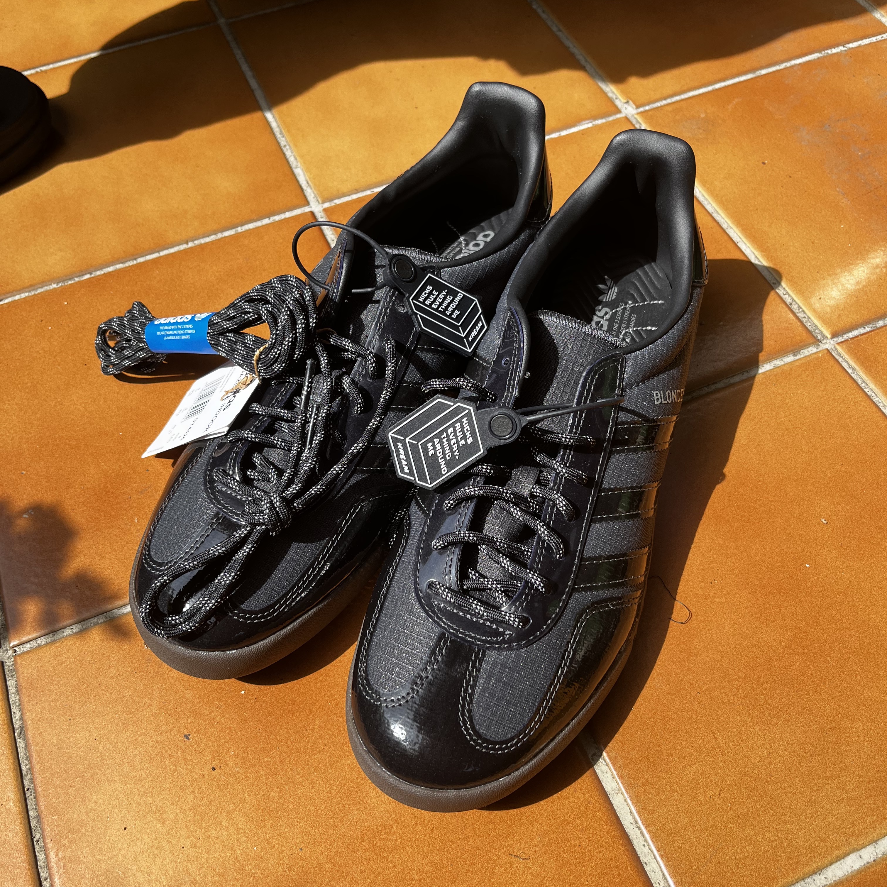 Adidas x Blondey McCoy A.B. Gazelle Indoor Black Gum 착용 스타일