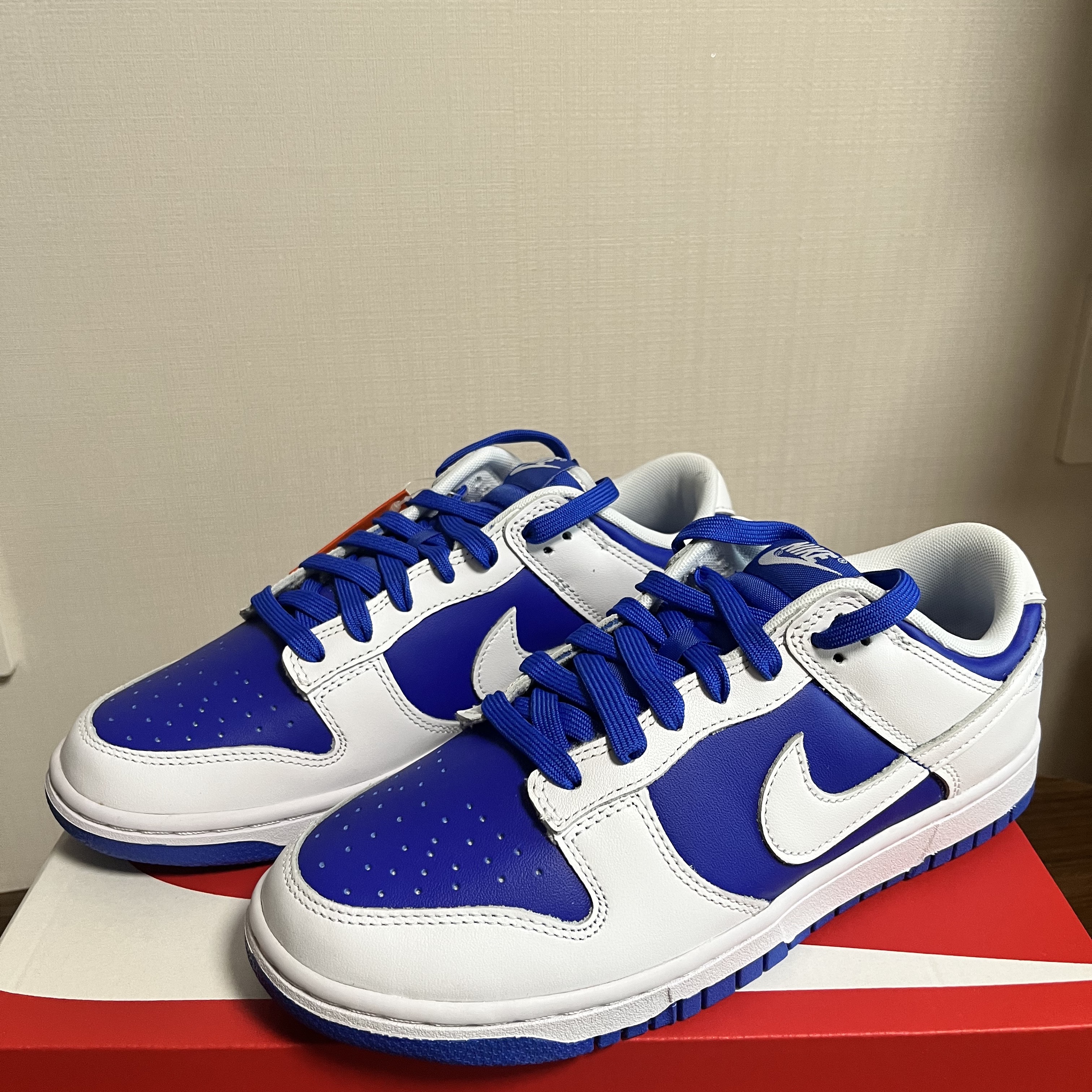 Nike Dunk Low Retro Racer Blue and White 착용 스타일 - 2