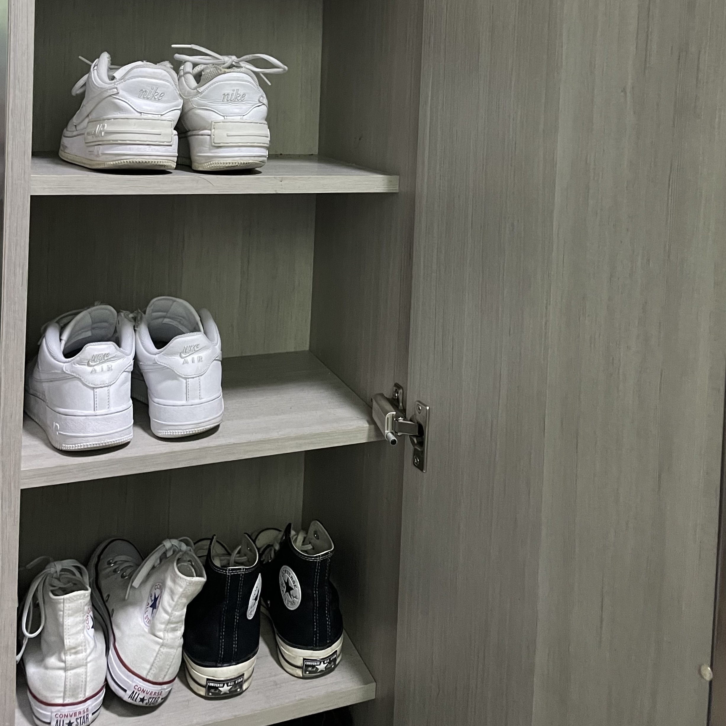 Nike Air Force 1 '07 Low White, (W) Nike Air Force 1 Shadow Triple White 착용 스타일