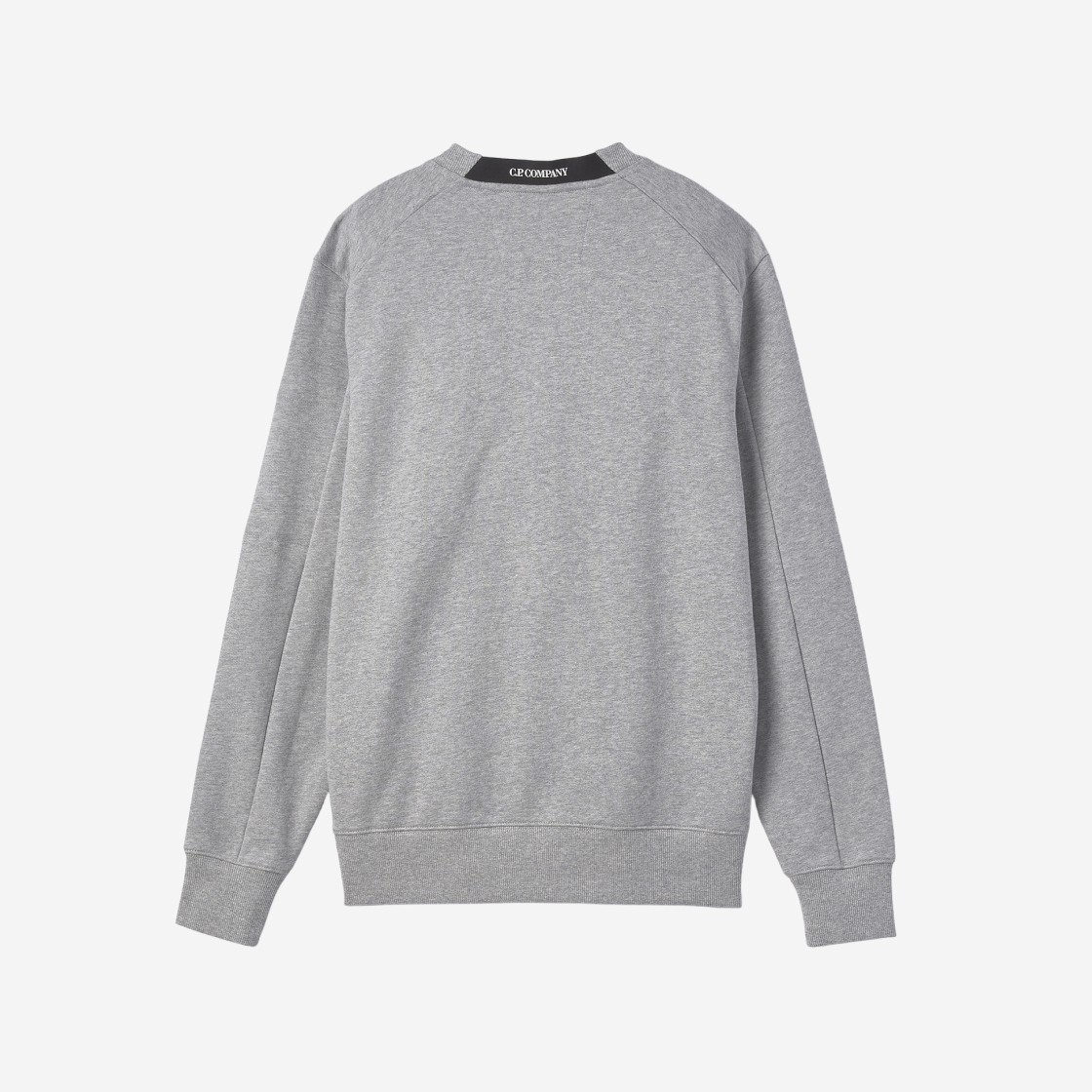 C.P. Company Diagonal Raised Fleece Logo Sweatshirt Grey Melange - 21FW 상세 이미지 2