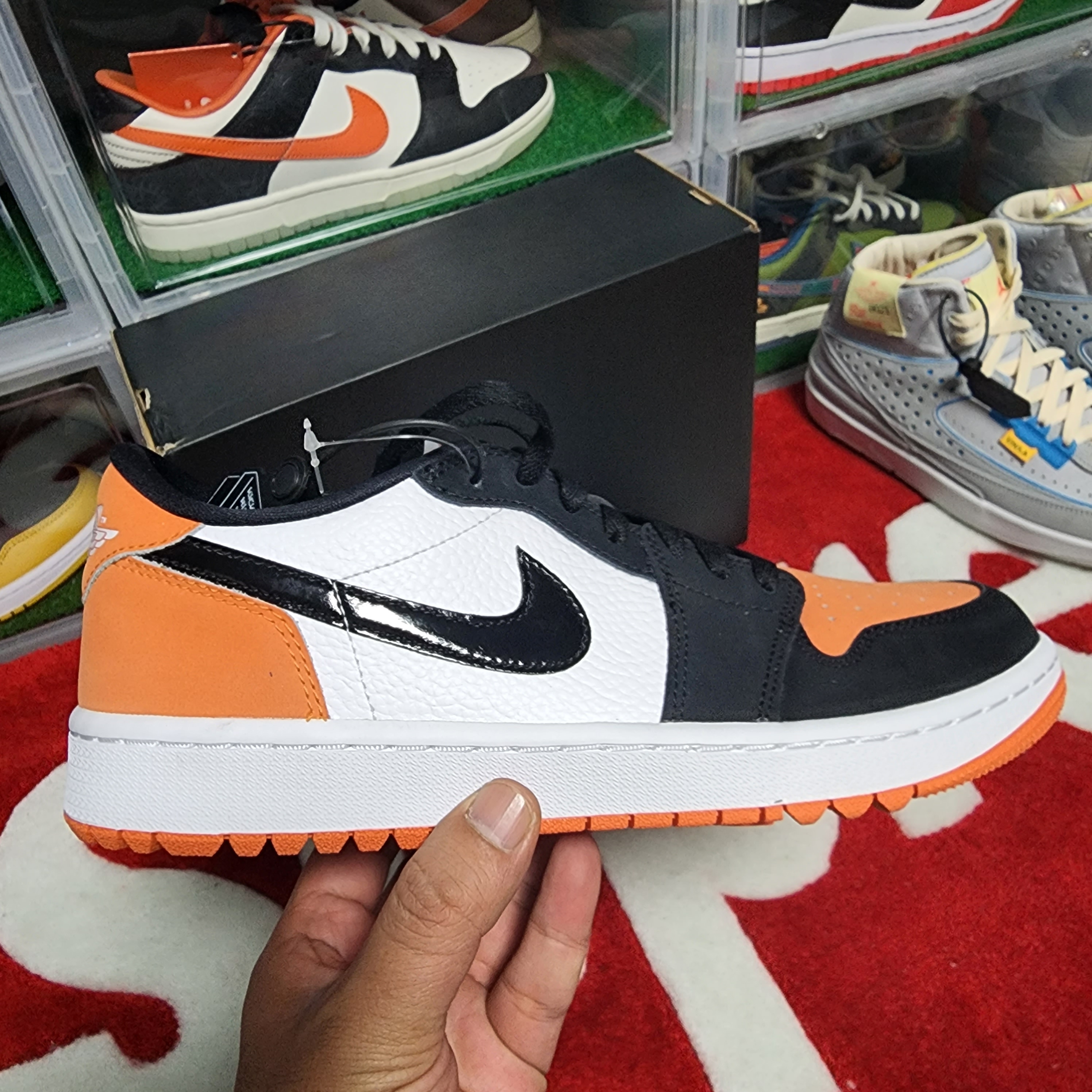 Jordan 1 Low Golf Starfish, Jordan 1 Low Golf Wolf Grey 착용 스타일 - 2