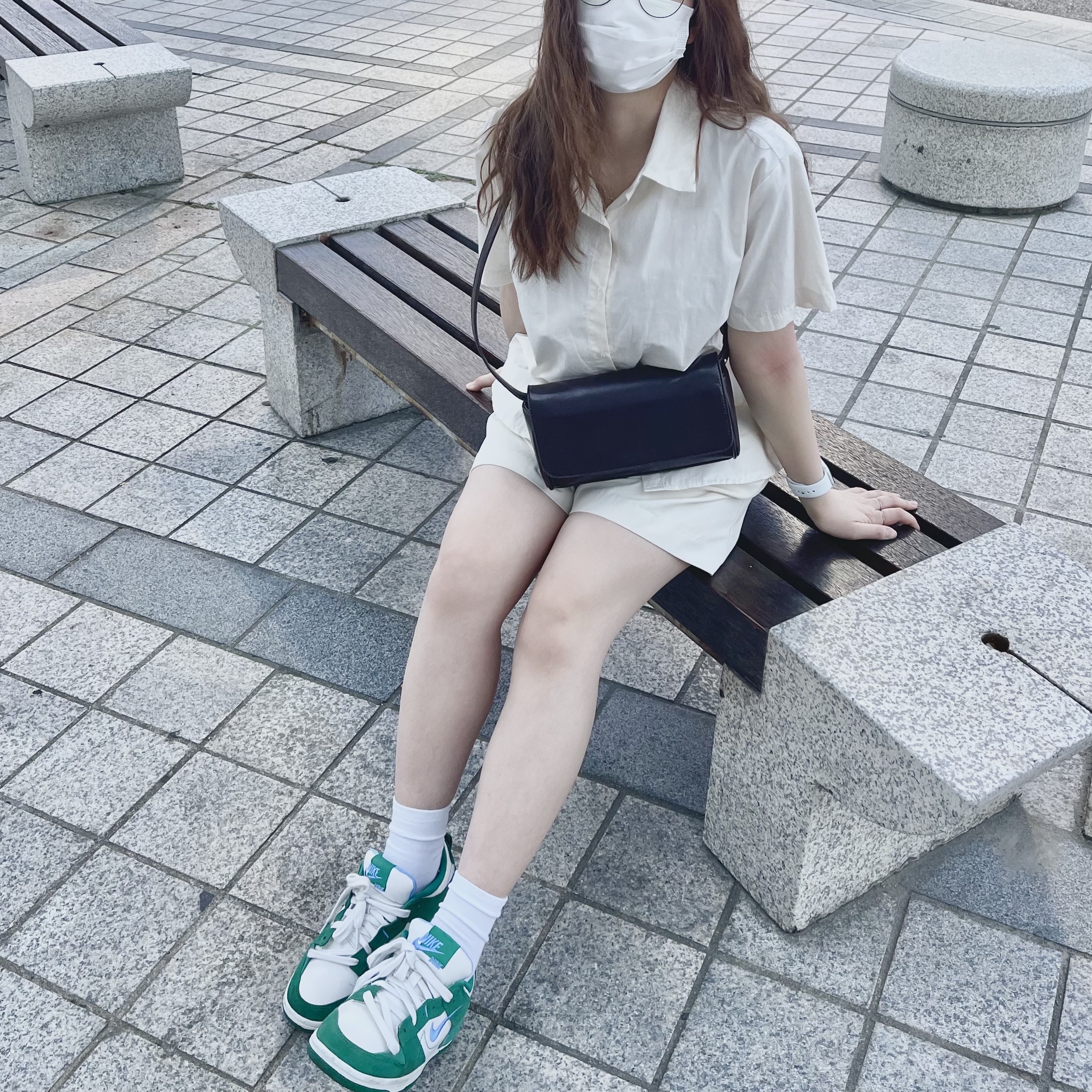 (W) Nike Dunk Low Disrupt 2 Phantom University Blue 착용 스타일