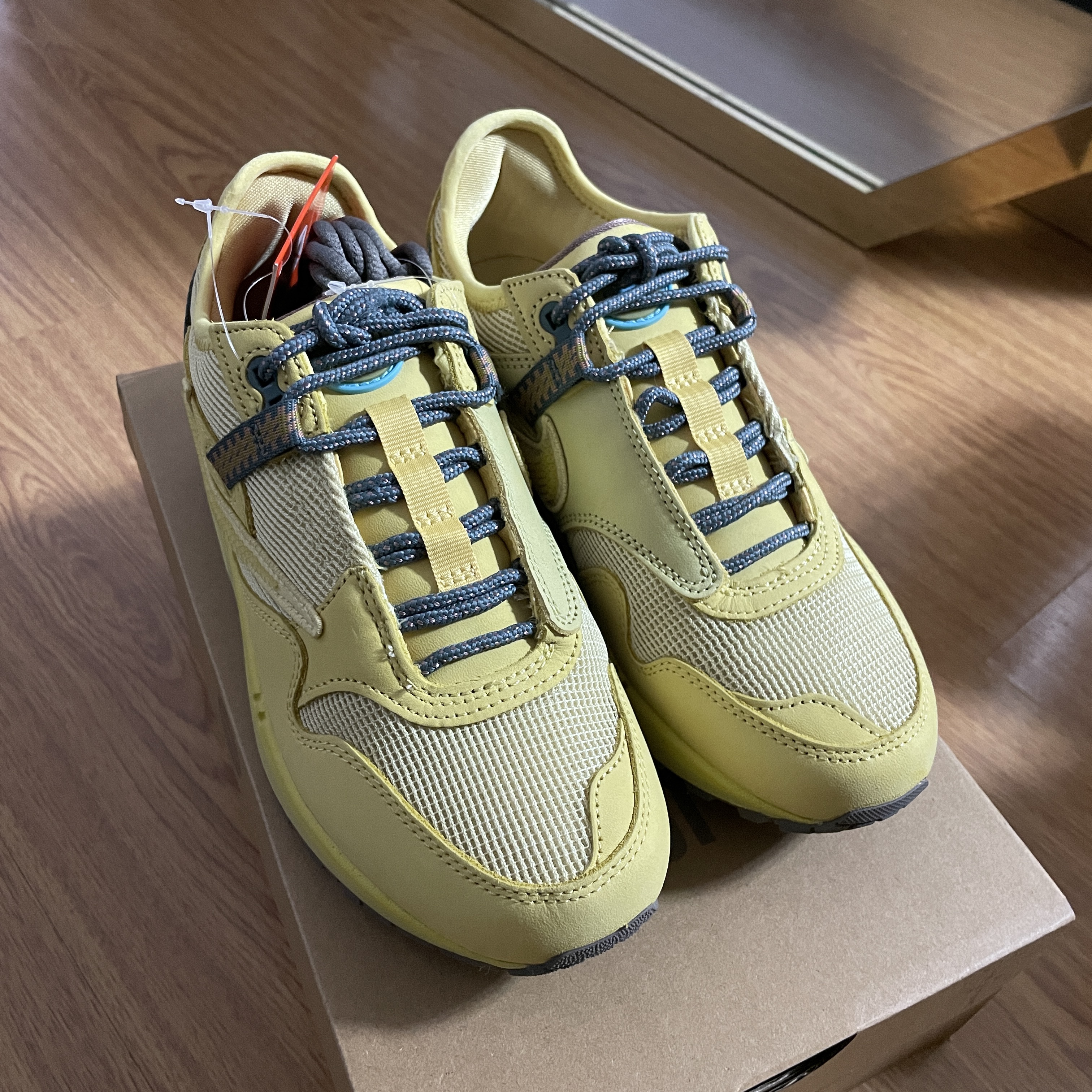 Nike x Travis Scott Air Max 1 Cact.us Gold ์ฐฉ์ฉ ์คํ์ผ - 1
