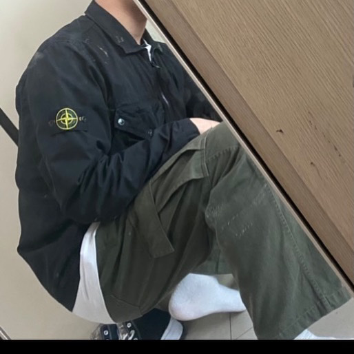 Stone Island 114WN T.CO+OLD Overshirt Black - 22SS, Converse x JW Anderson Run Star Hike Hi Black 착용 스타일