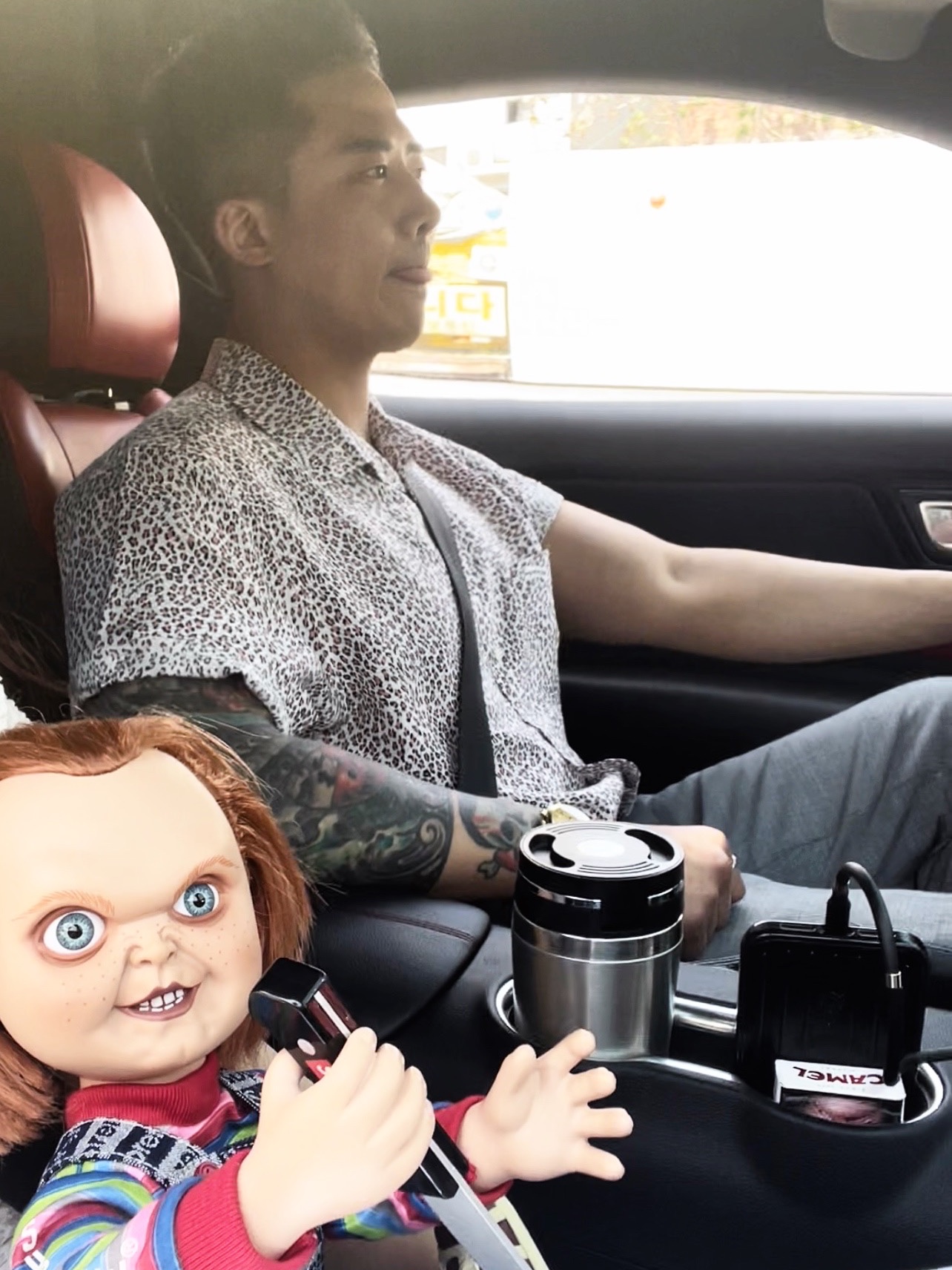 Supreme Leopard Silk S/S Shirt Pink - 22SS, Supreme Chucky Doll - 20FW 착용 스타일 - 2