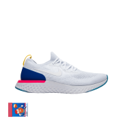 Nike Epic React Flyknit White Racer Blue Pink Blast (Special Box)