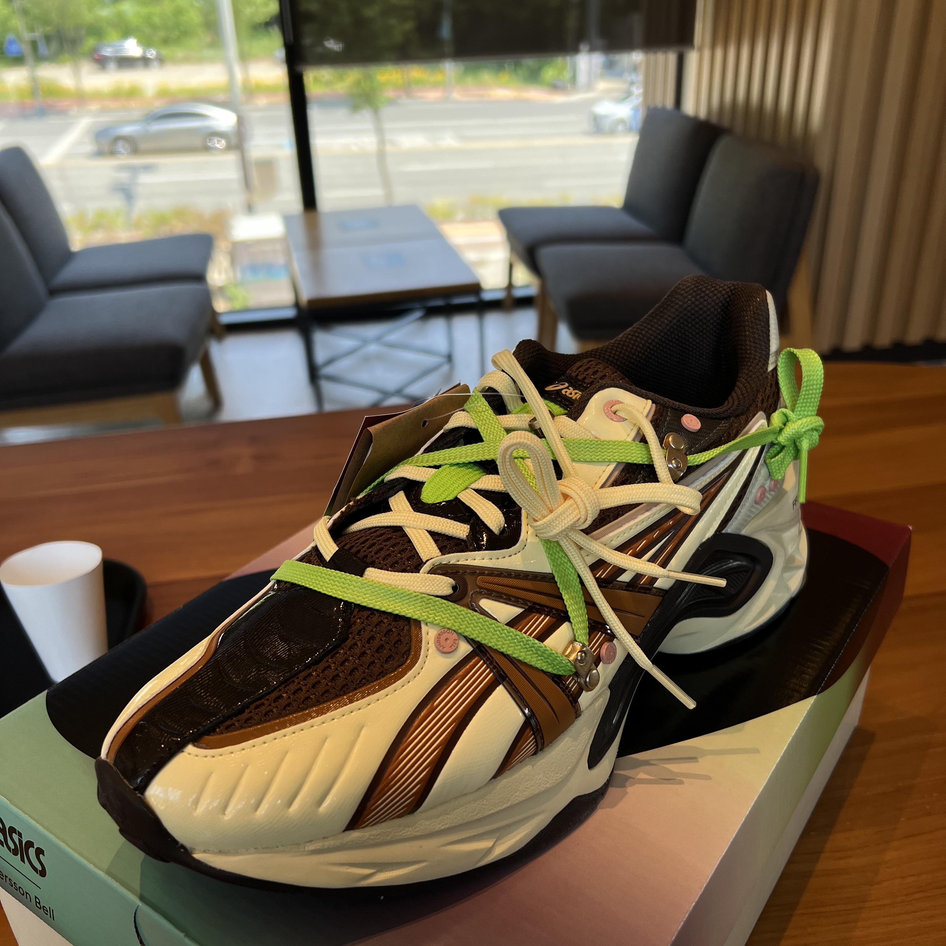 Asics x Andersson Bell HN2-S Protoblast Butter 착용 스타일