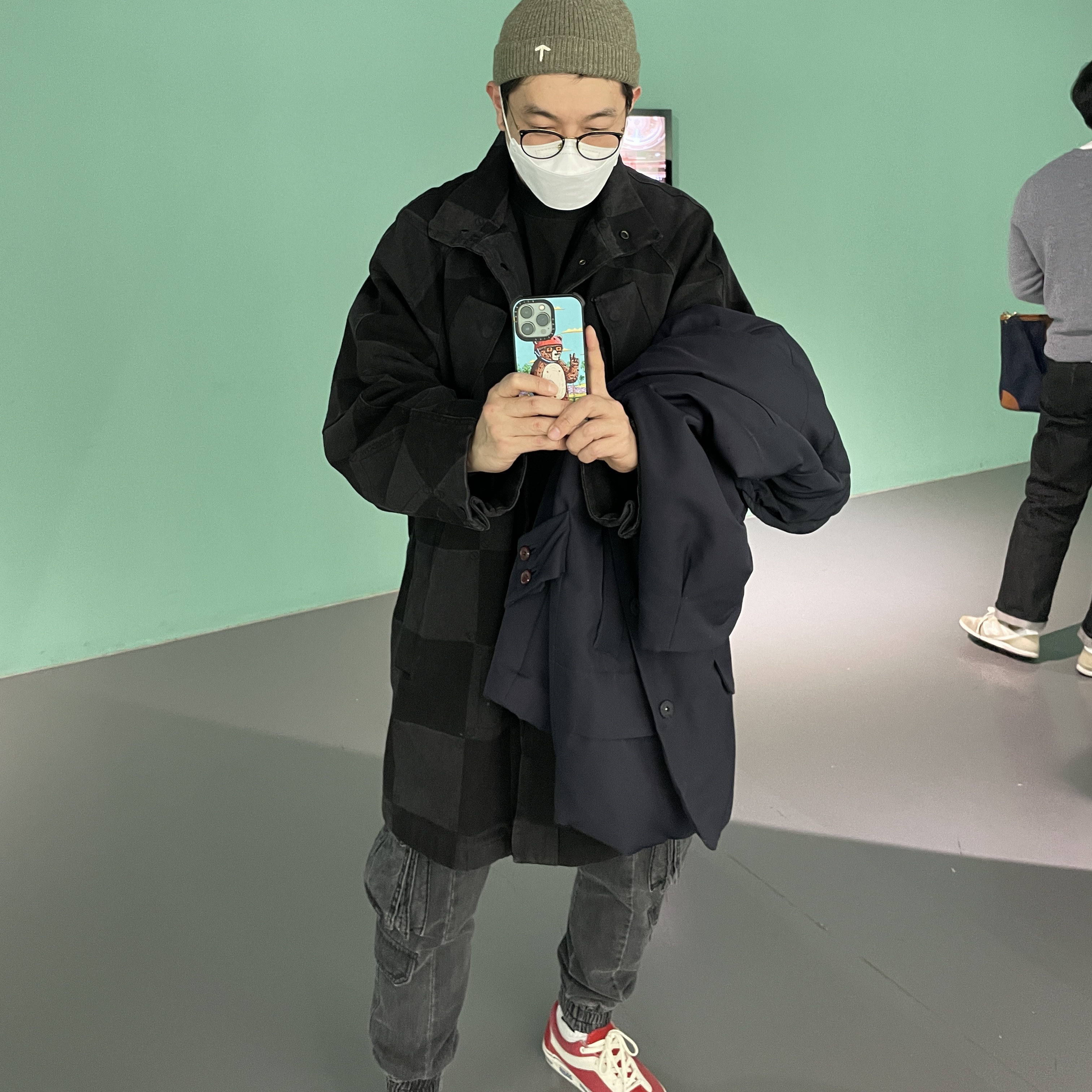 Vans x Rhude Bold Ni Red 착용 스타일 - 1