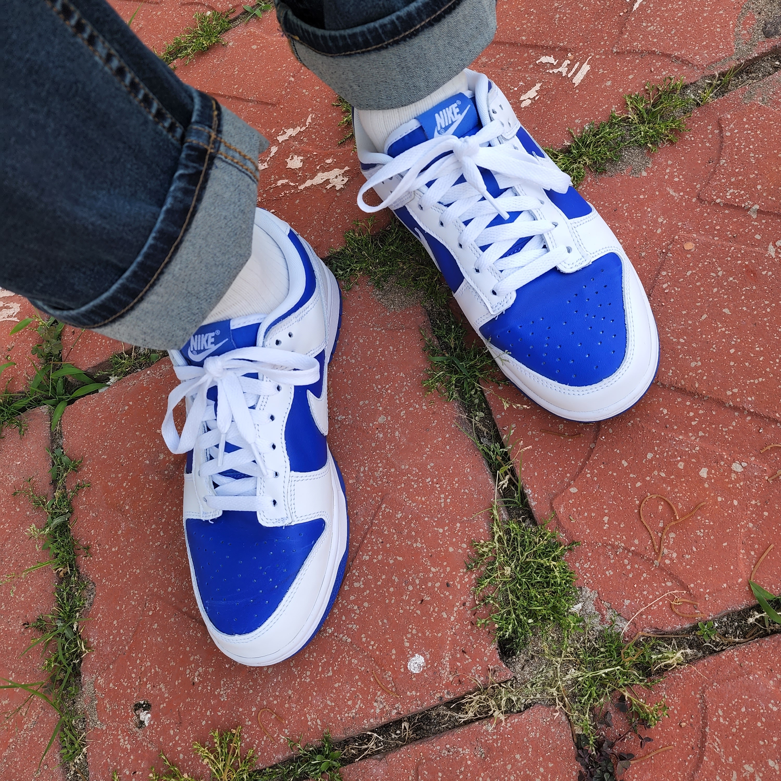 Nike Dunk Low Retro Racer Blue and White 착용 스타일