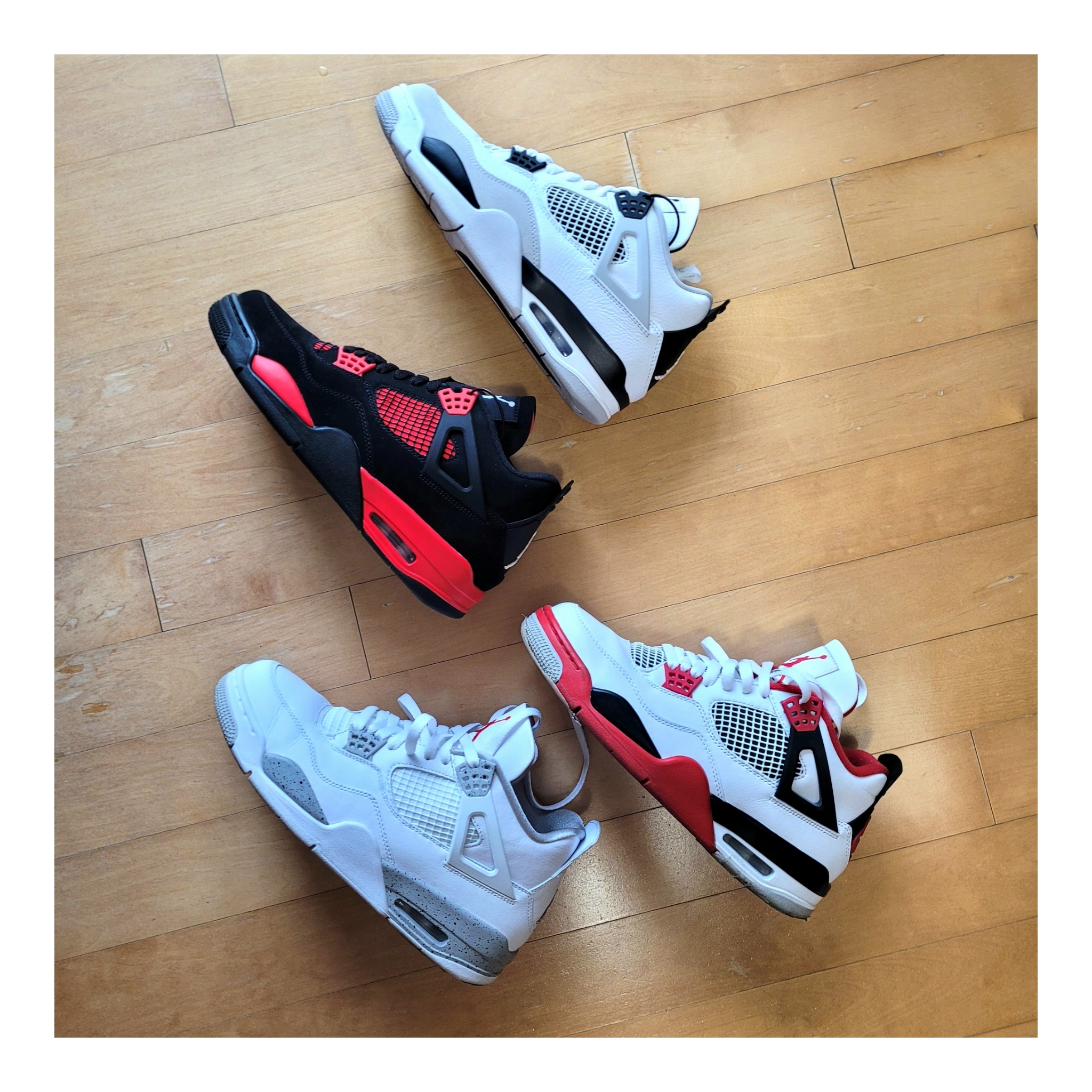 Jordan 4 Retro White and Black, Jordan 4 Retro OG Fire Red 2020 착용 스타일