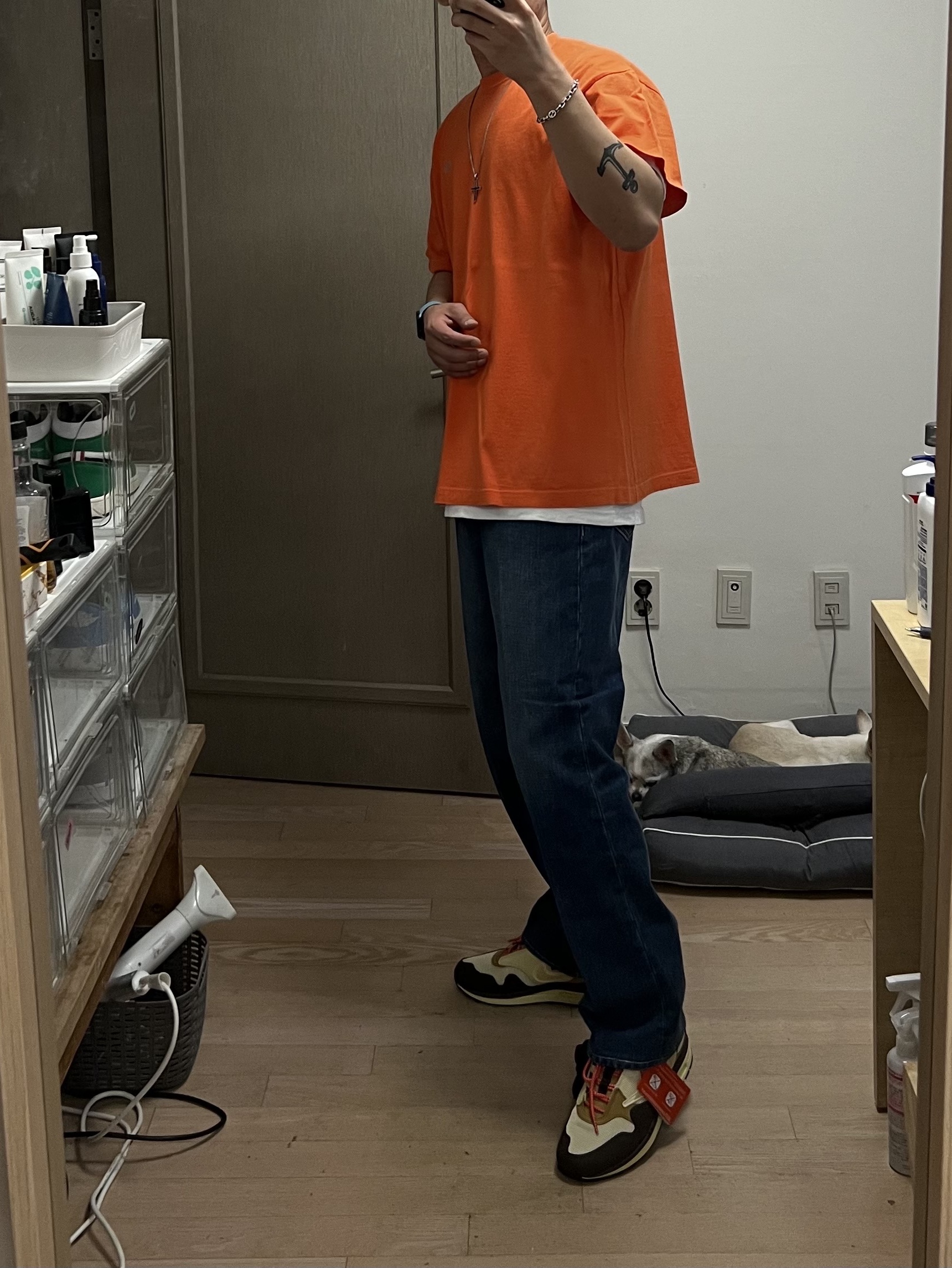 Nike x Travis Scott Air Max 1 Cact.us Brown, Nike ACG Cargo Shorts Black - US/EU 착용 스타일 - 3