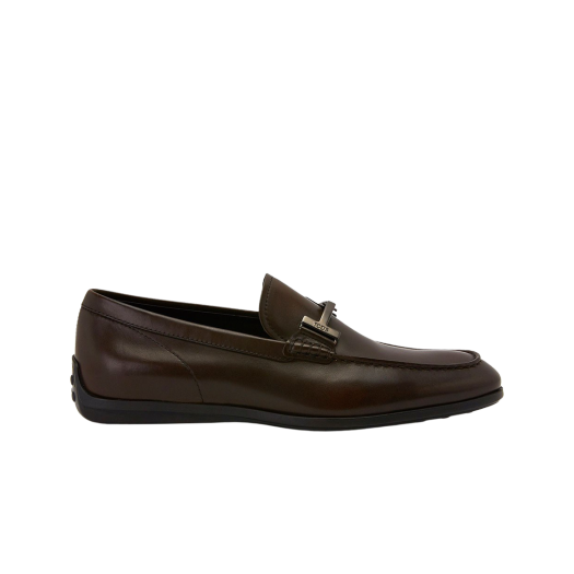 Tod's Double T Anello Leather Loafers Brown