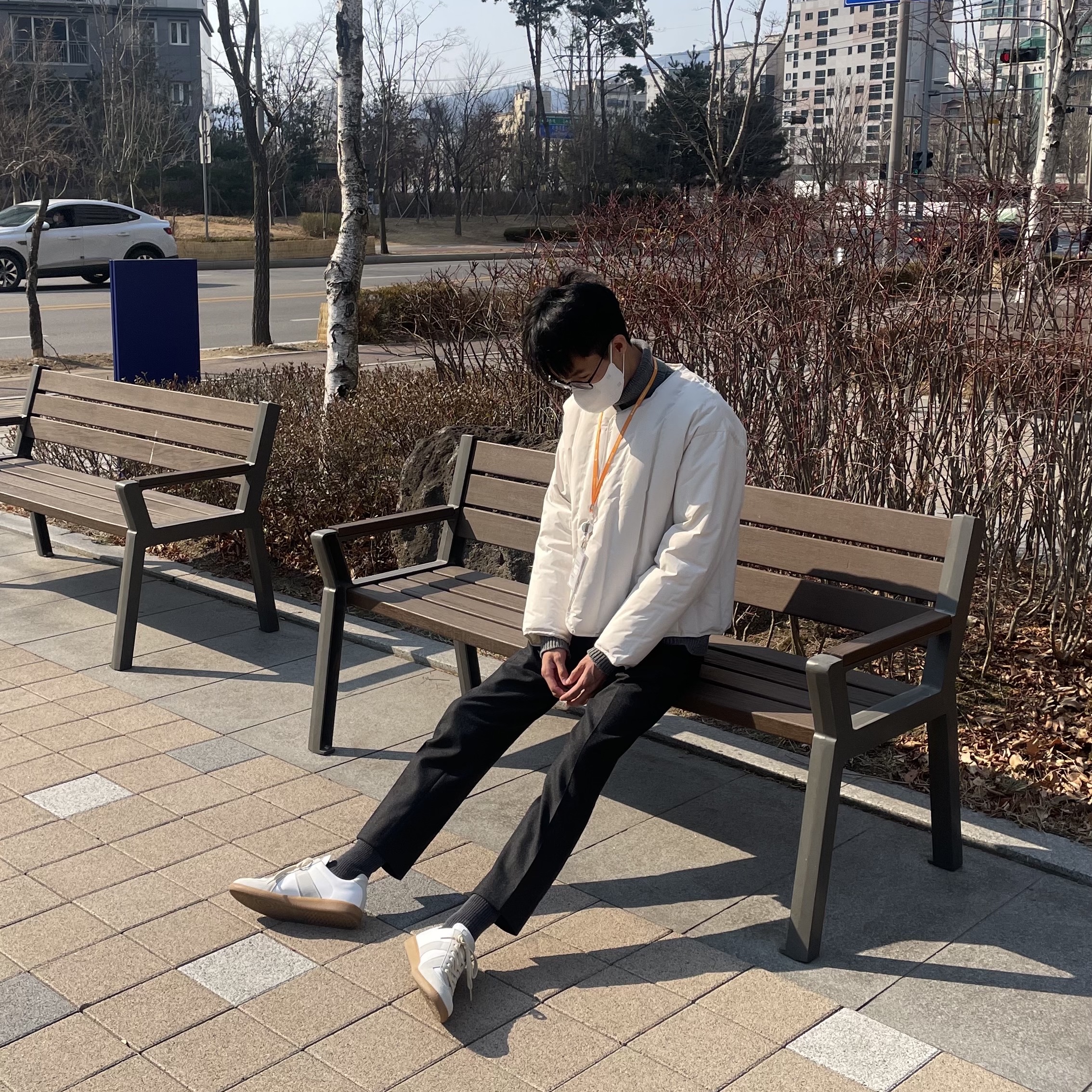 Maison Margiela Calfskin Replica Sneakers 착용 스타일