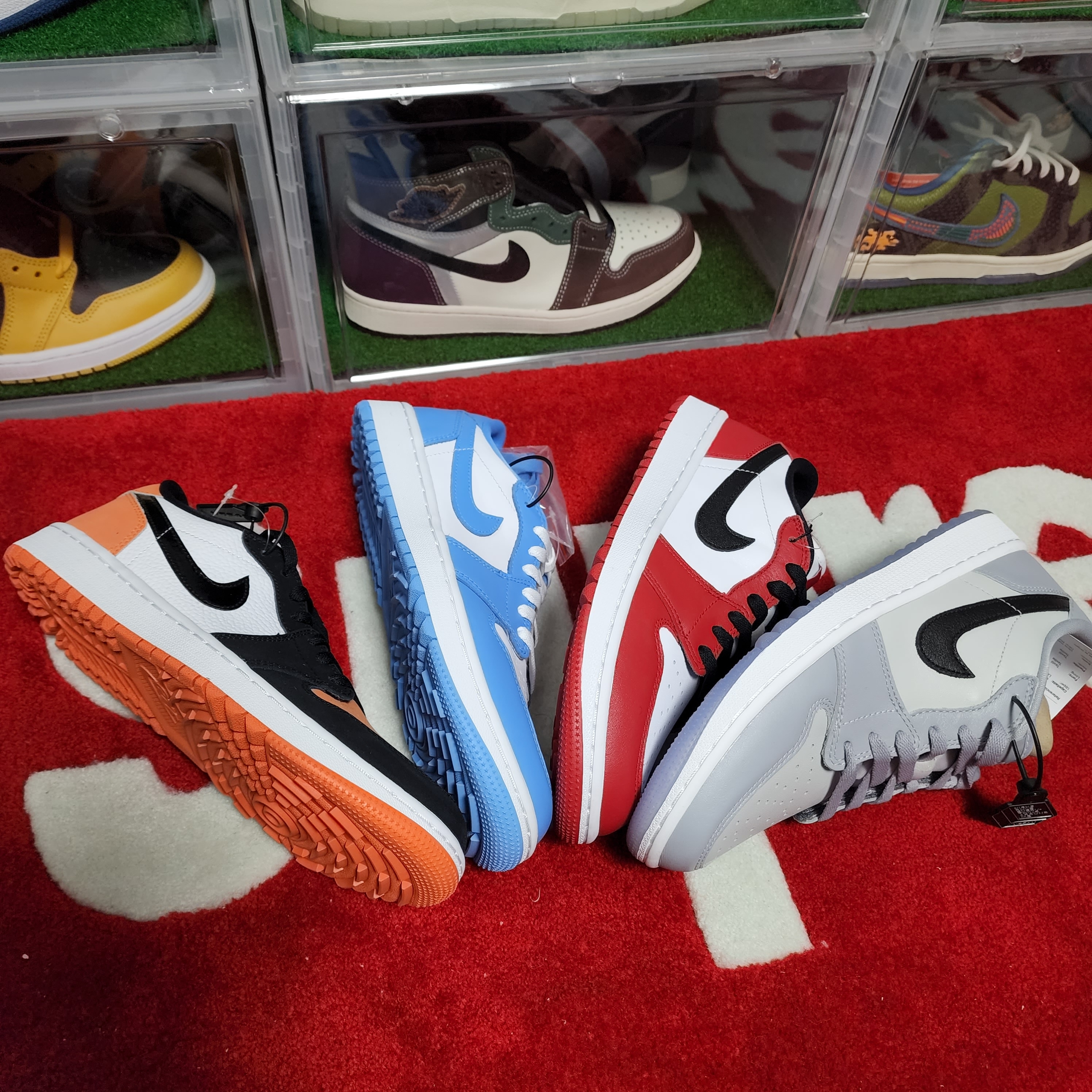 Jordan 1 Low Golf Starfish, Jordan 1 Low Golf Wolf Grey 착용 스타일 - 1