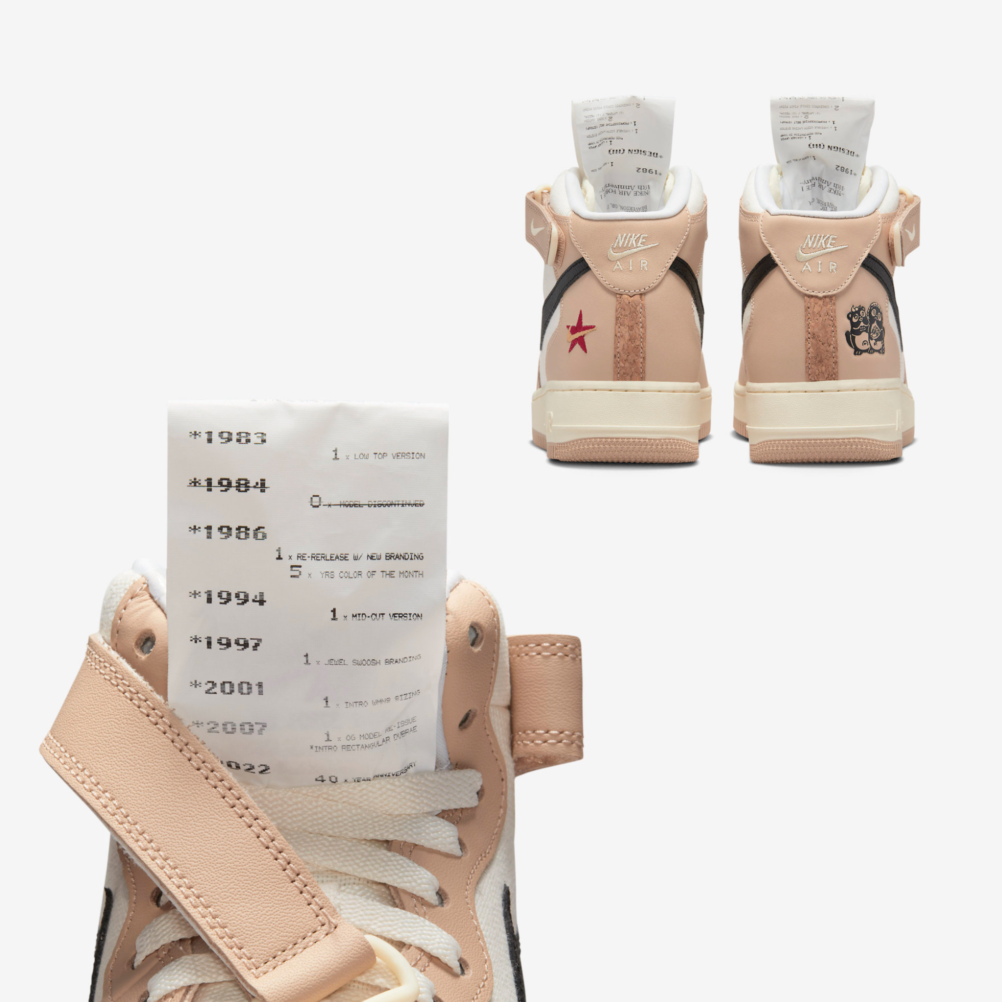 Nike Air Force 1 Mid '07 LX Pale Ivory and Shimmer 착용 스타일 - 4