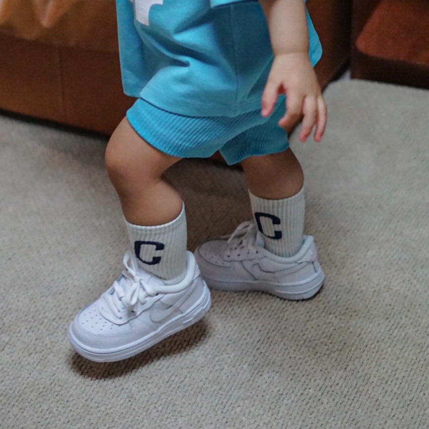 (GS) Nike Air Force 1 LE White 착용 스타일 - 3