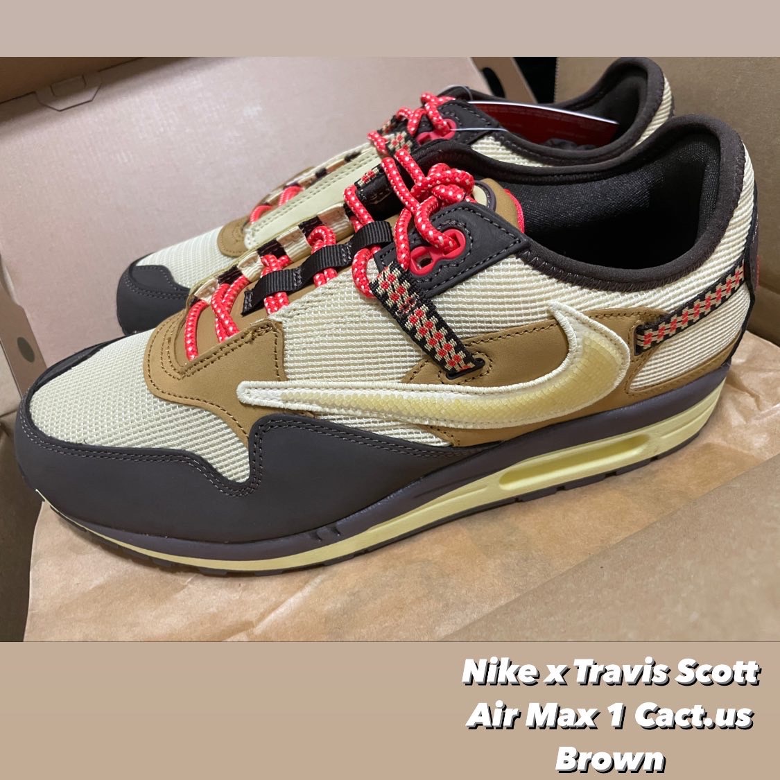 Nike x Travis Scott Air Max 1 Cact.us Brown 착용 스타일
