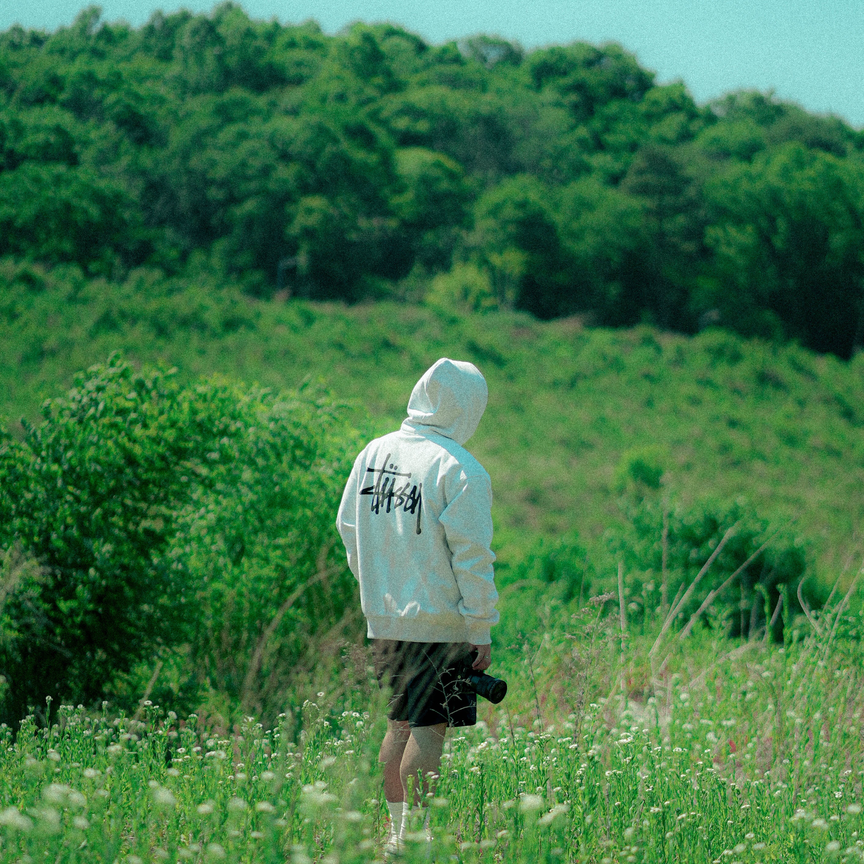 Stussy Basic Stussy Hoodie Ash Heather 2022 착용 스타일 - 3