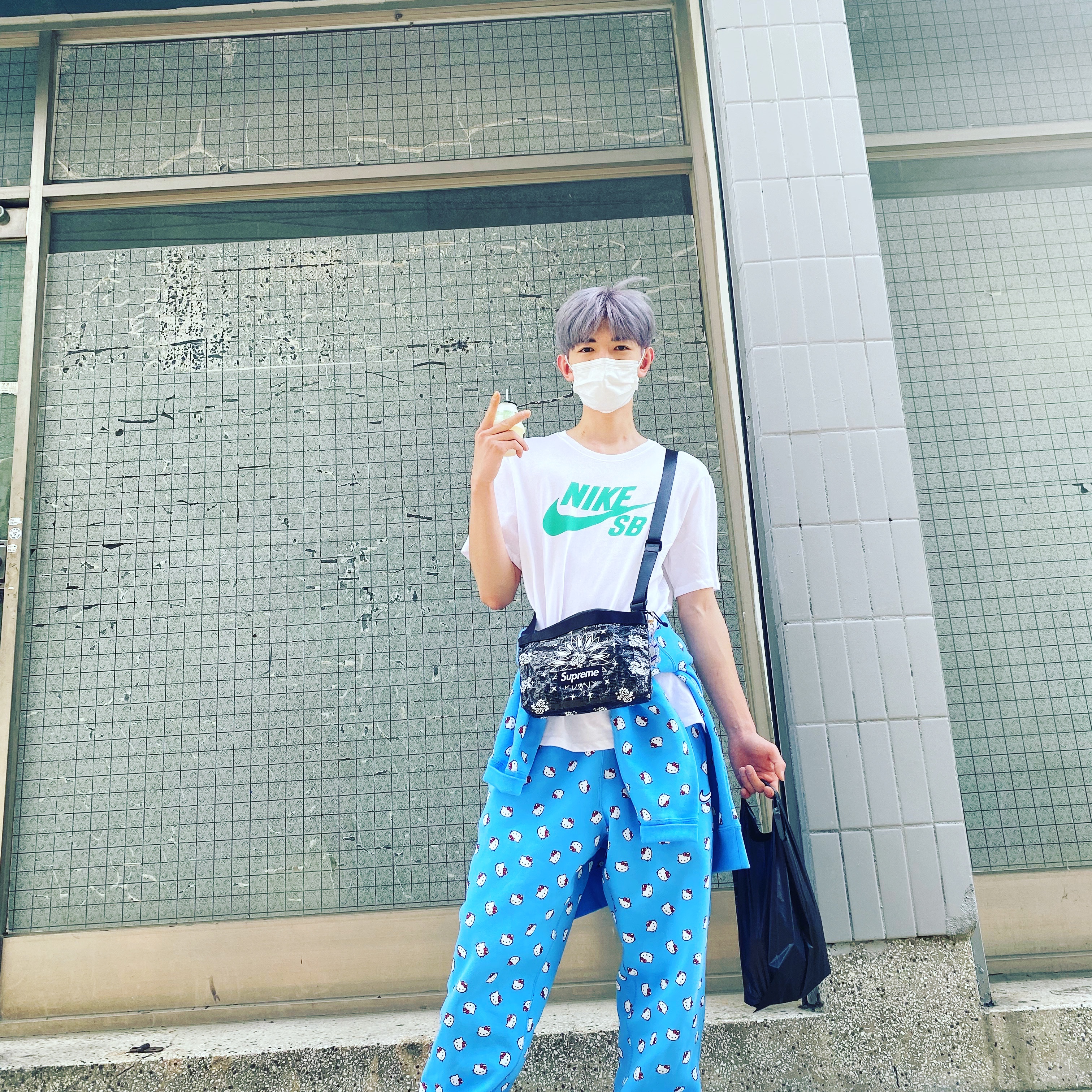 Nike x Hello Kitty NRG Fleece Hoodie Blue - Asia, Nike x Hello Kitty NRG Fleece Pants Blue - Asia 착용 스타일