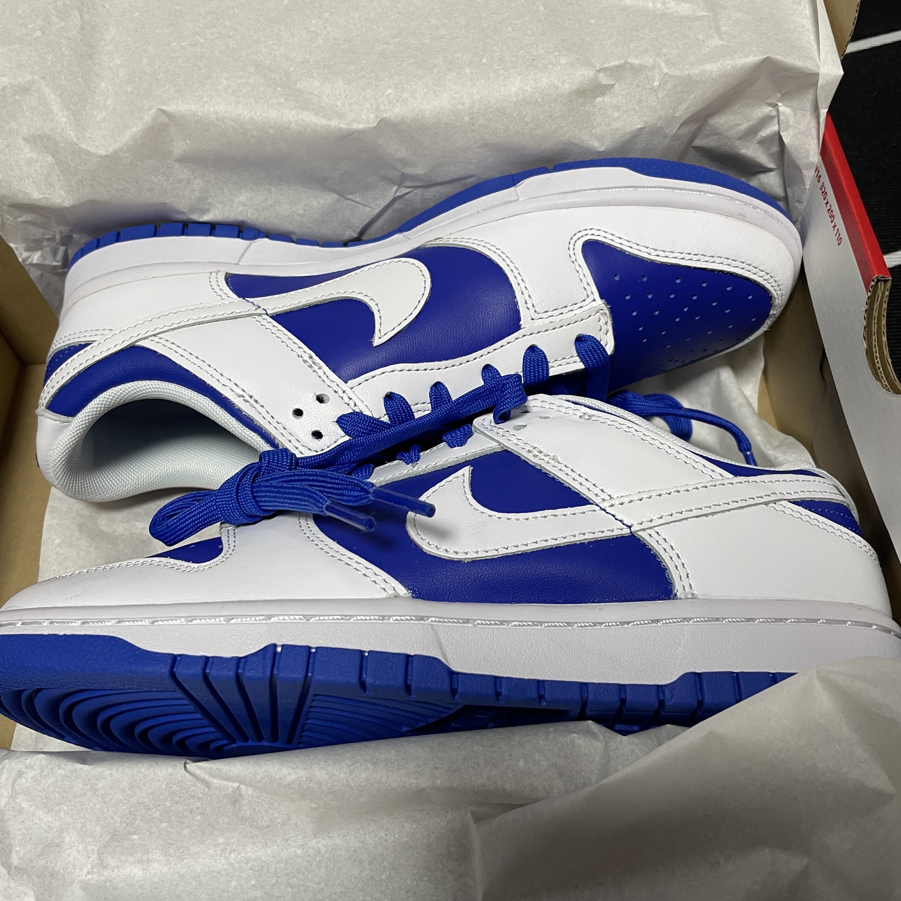 Nike Dunk Low Retro Racer Blue and White 착용 스타일 - 2