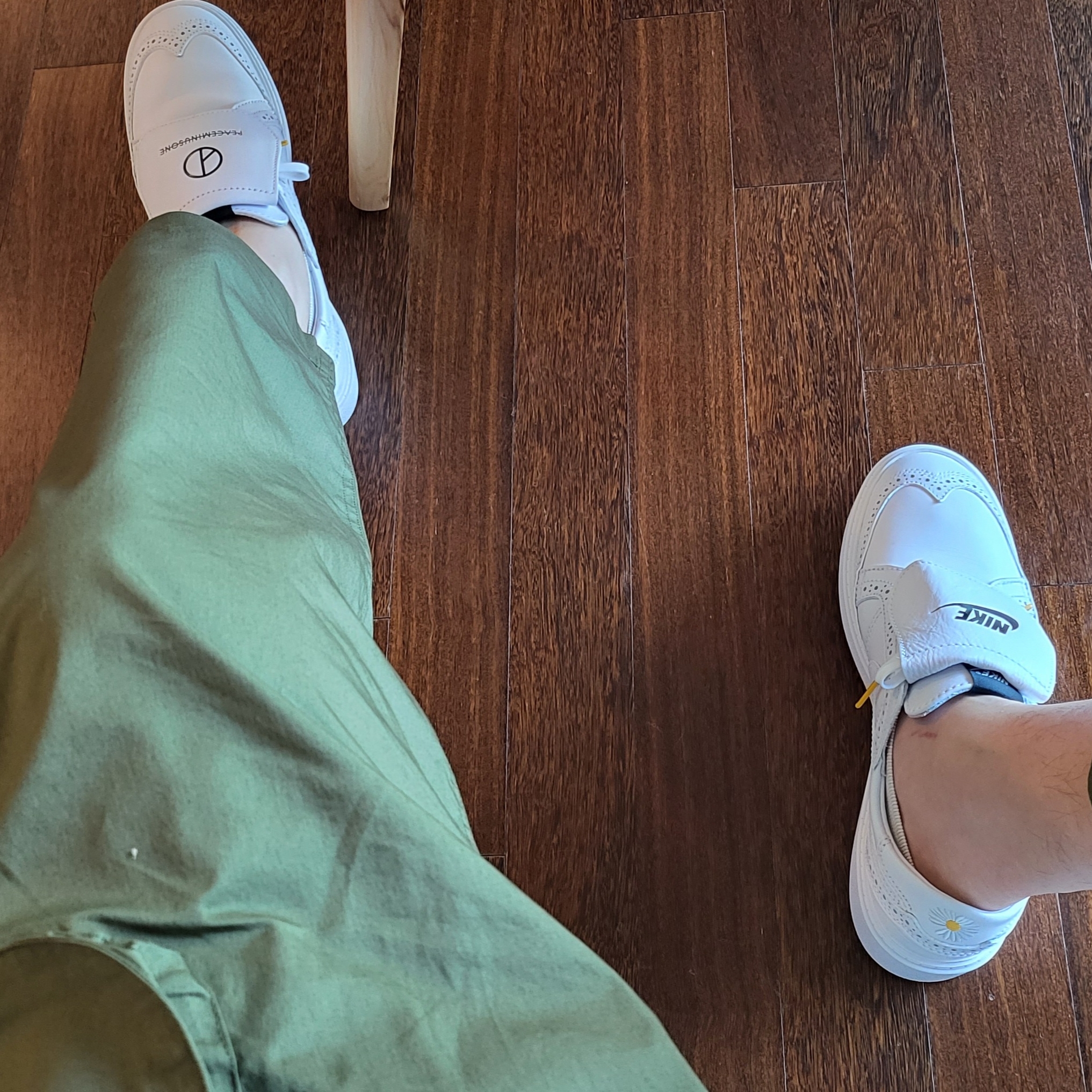 Nike x Peaceminusone Kwondo1 White 착용 스타일