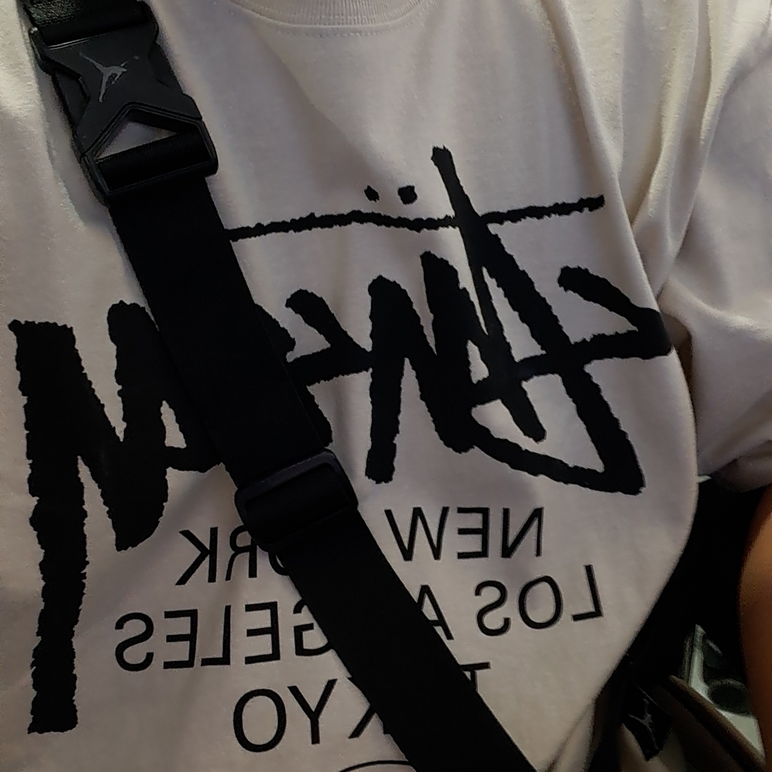 Stussy World Tour T-Shirt Smoke 착용 스타일