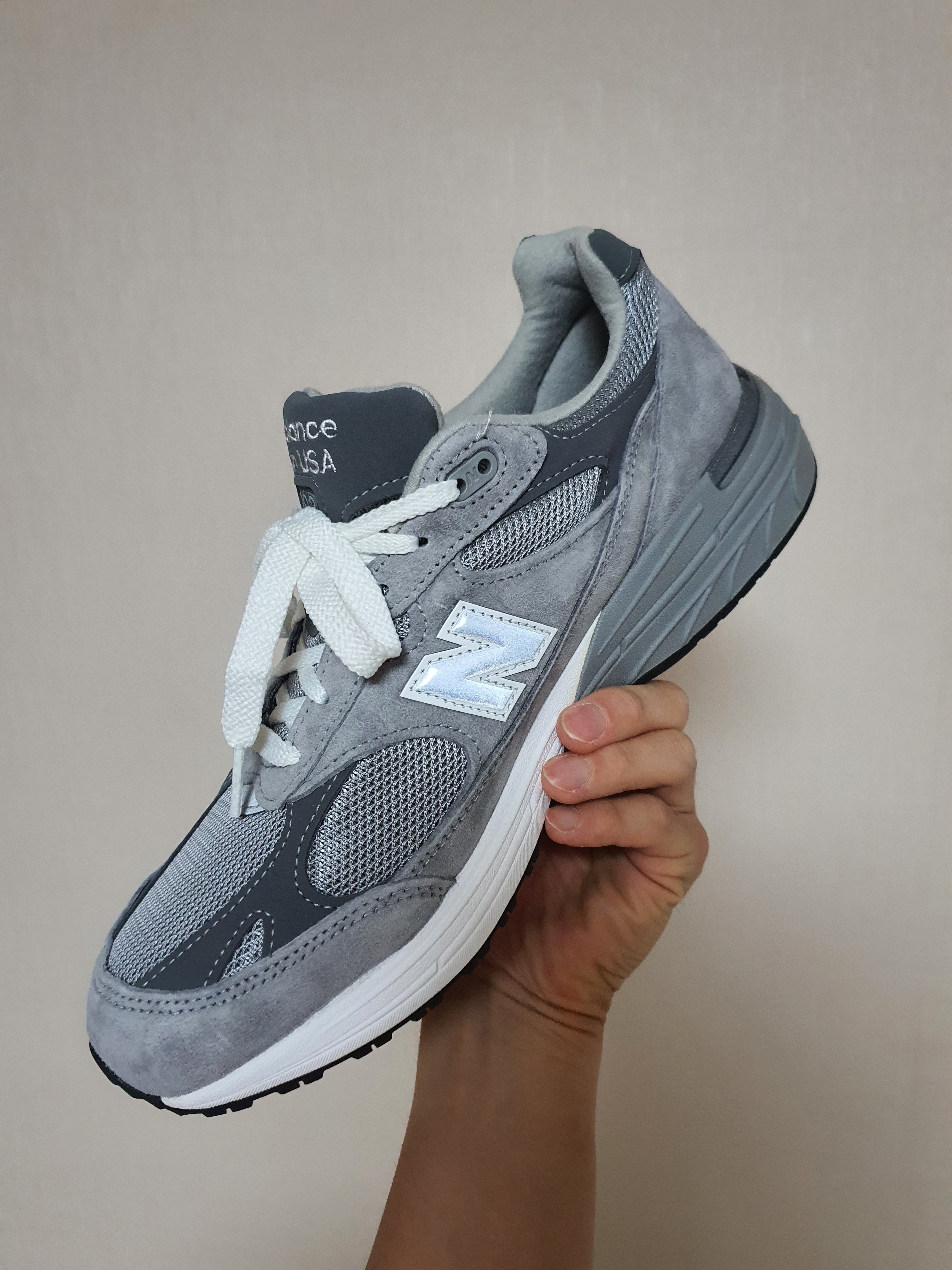 New Balance 993 Made in USA Grey - D Standard 착용 스타일 - 4