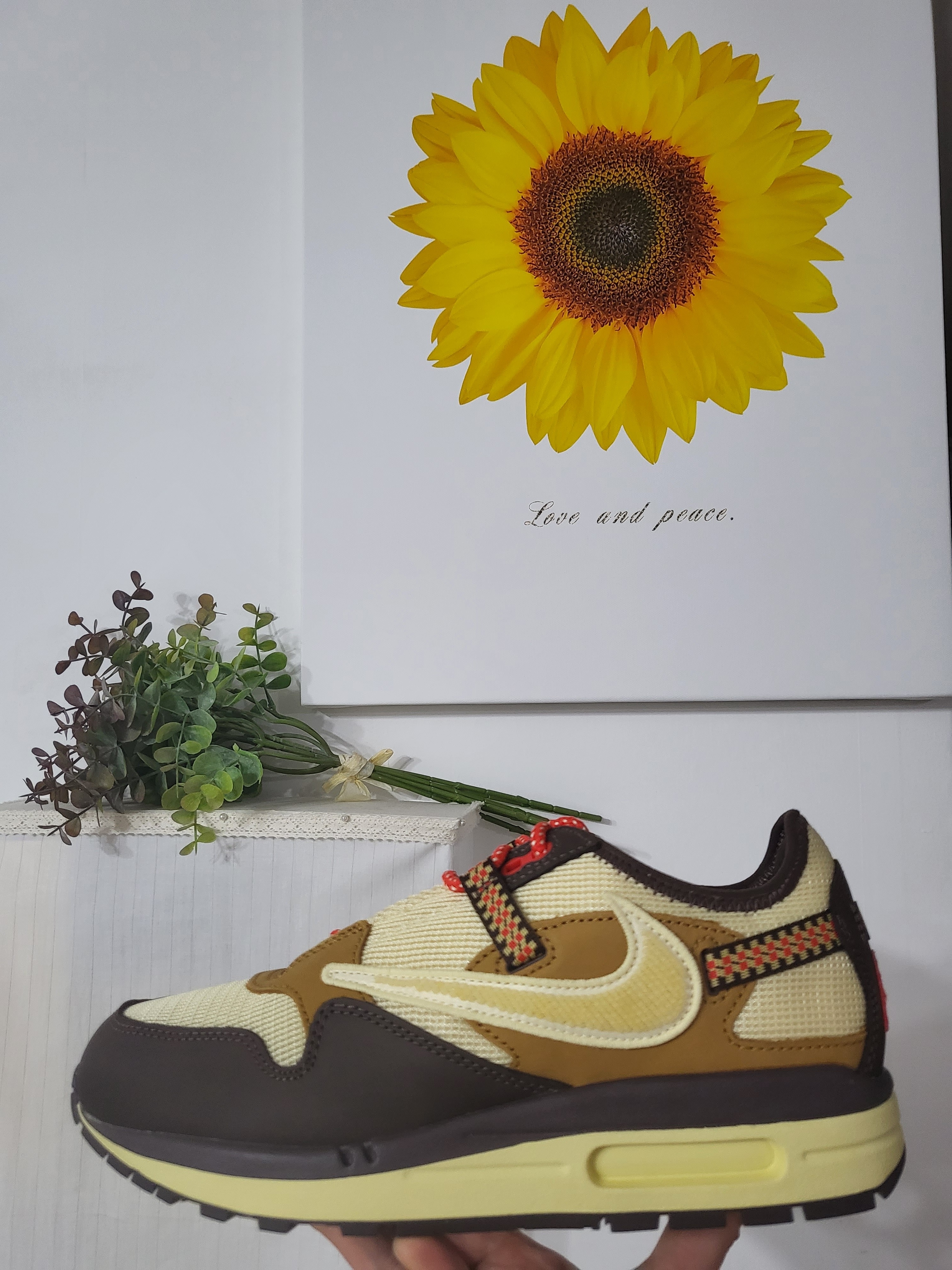 Nike x Travis Scott Air Max 1 Cact.us Brown 착용 스타일
