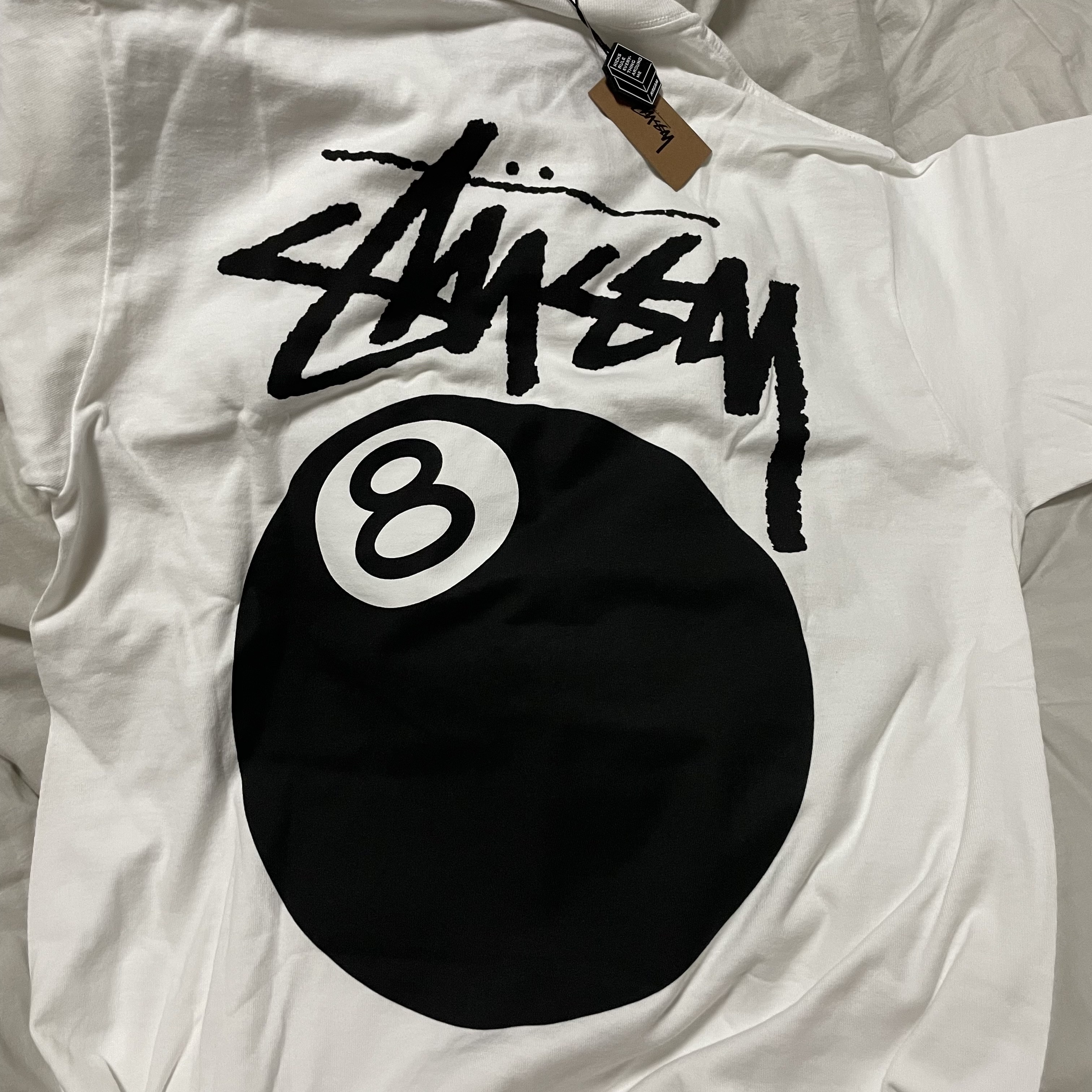 Stussy 8 Ball T-Shirt White - 22SS 착용 스타일