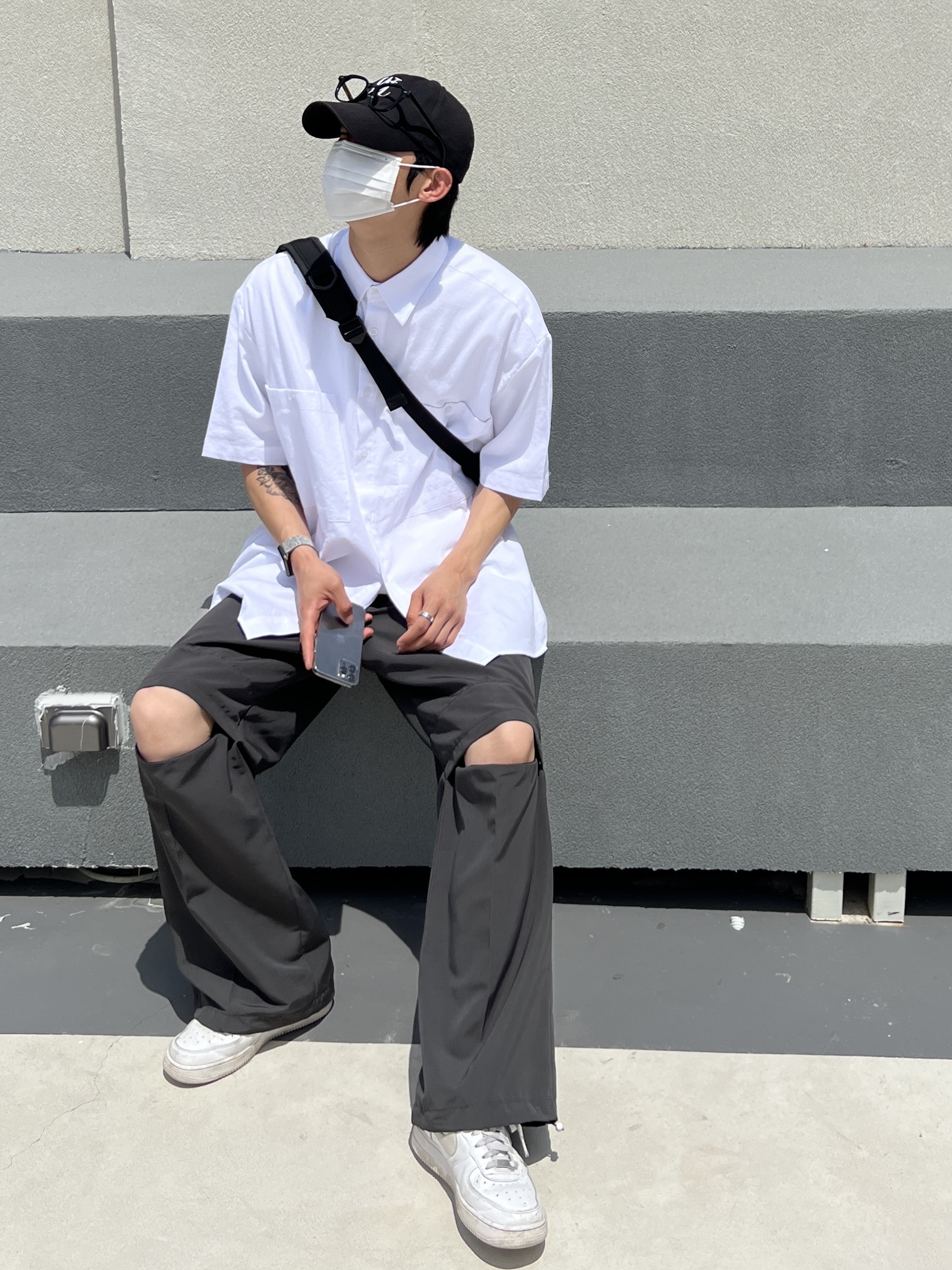 Nike Air Force 1 '07 Low White 착용 스타일 - 1
