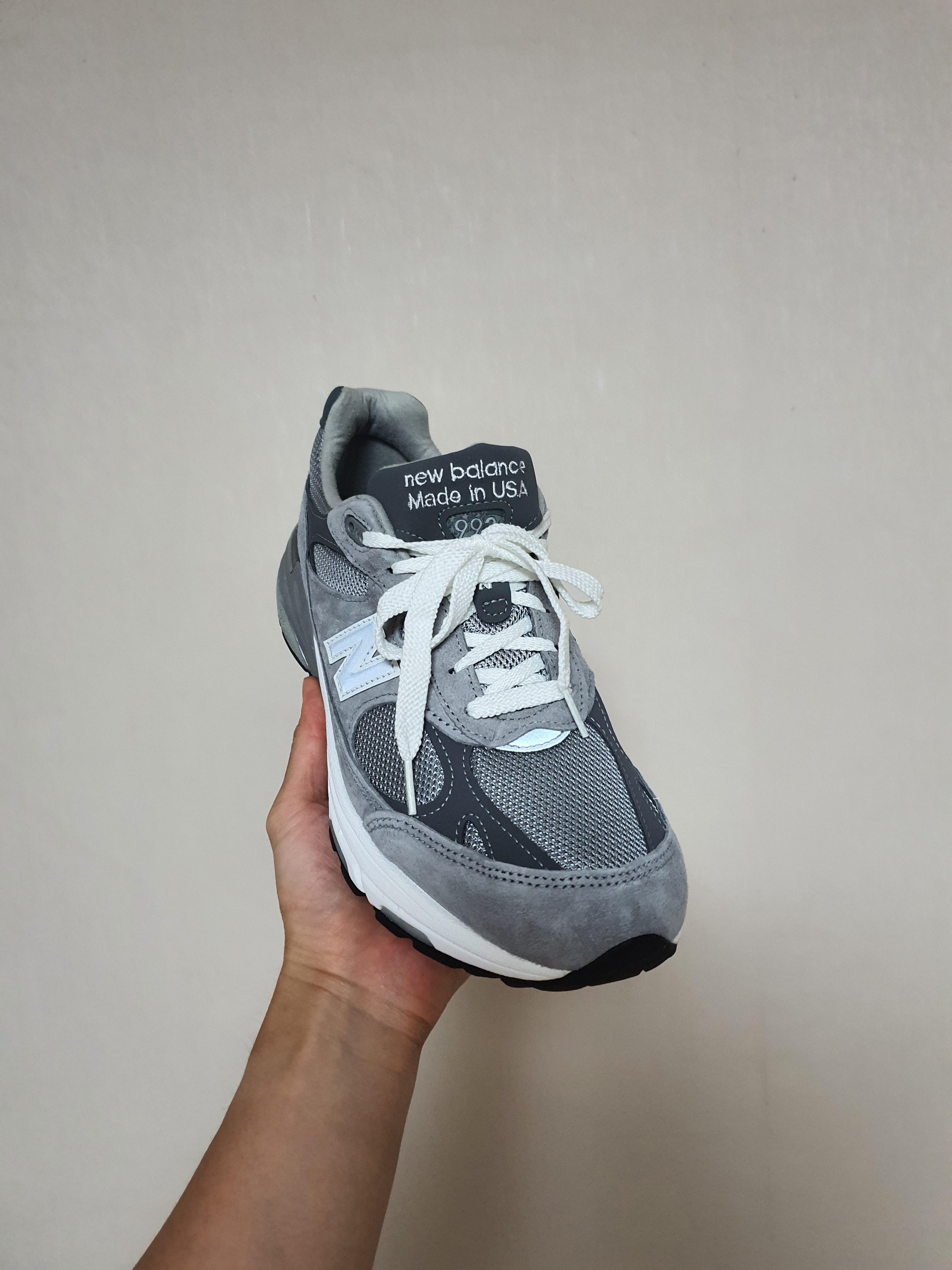 New Balance 993 Made in USA Grey - D Standard 착용 스타일 - 3