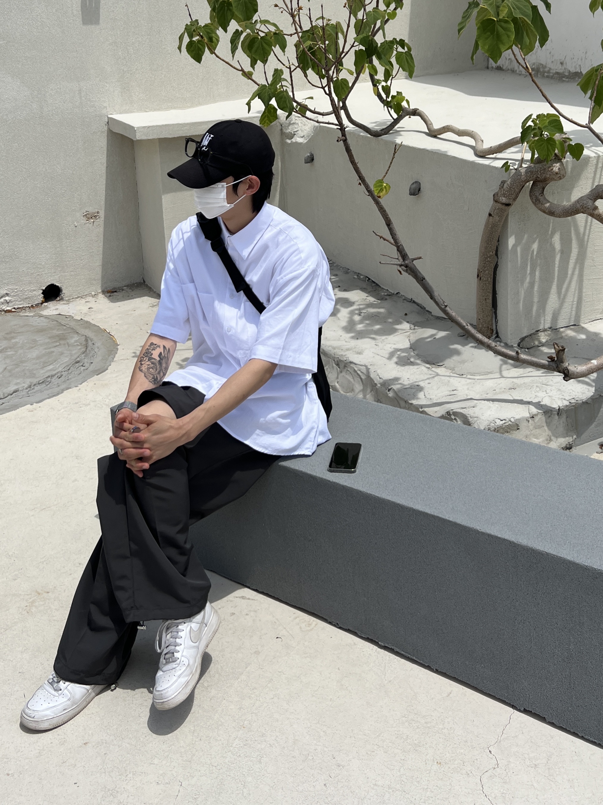 Nike Air Force 1 '07 Low White 착용 스타일 - 3
