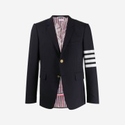 Thom Browne Wool 4-Bar Classic Sport Coat Navy