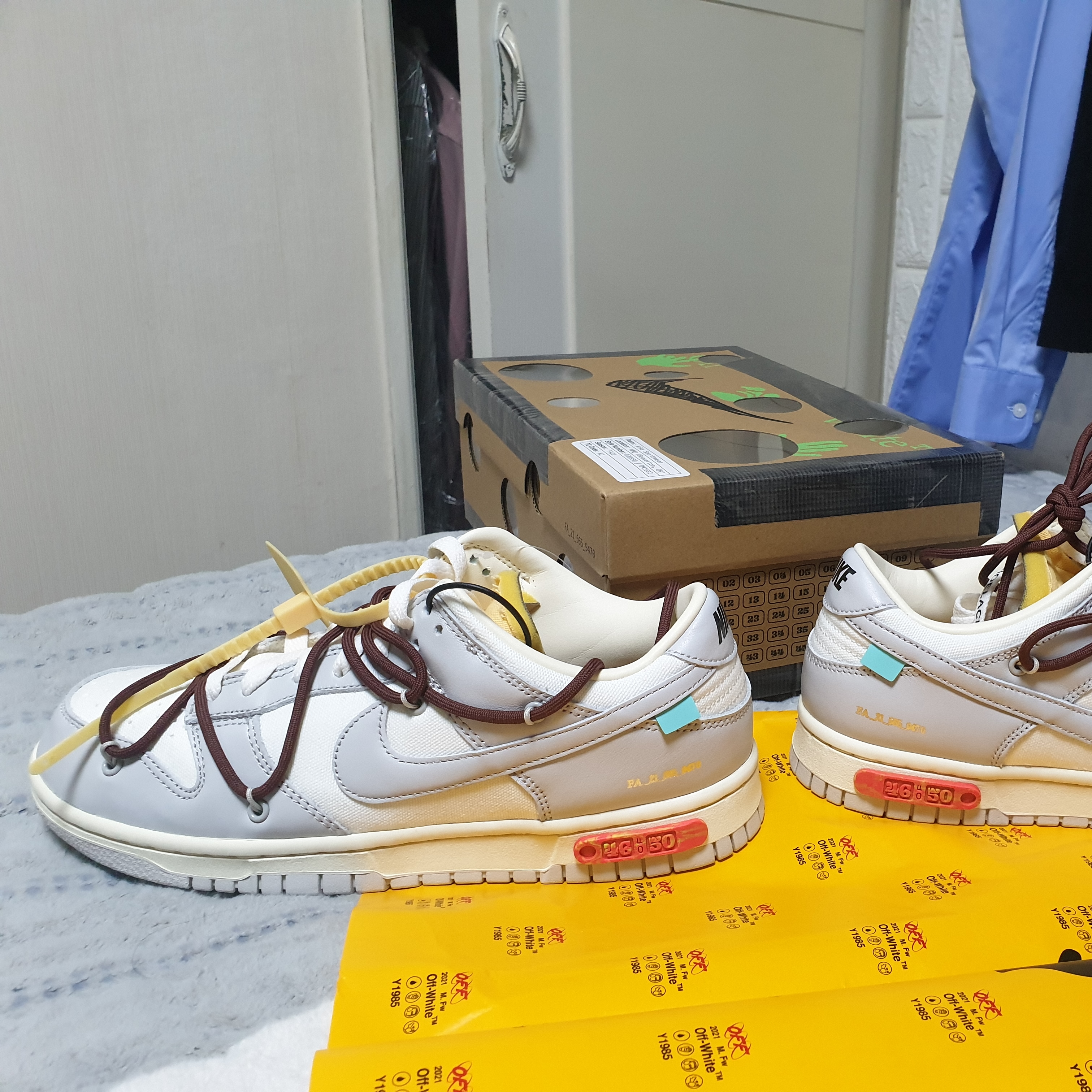 Nike x Off-White Dunk Low The 50 - Lot 46 착용 스타일 - 2