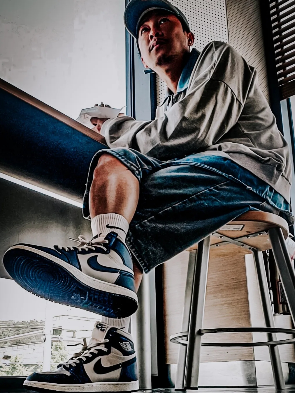 Jordan 1 High 85 College Navy 착용 스타일