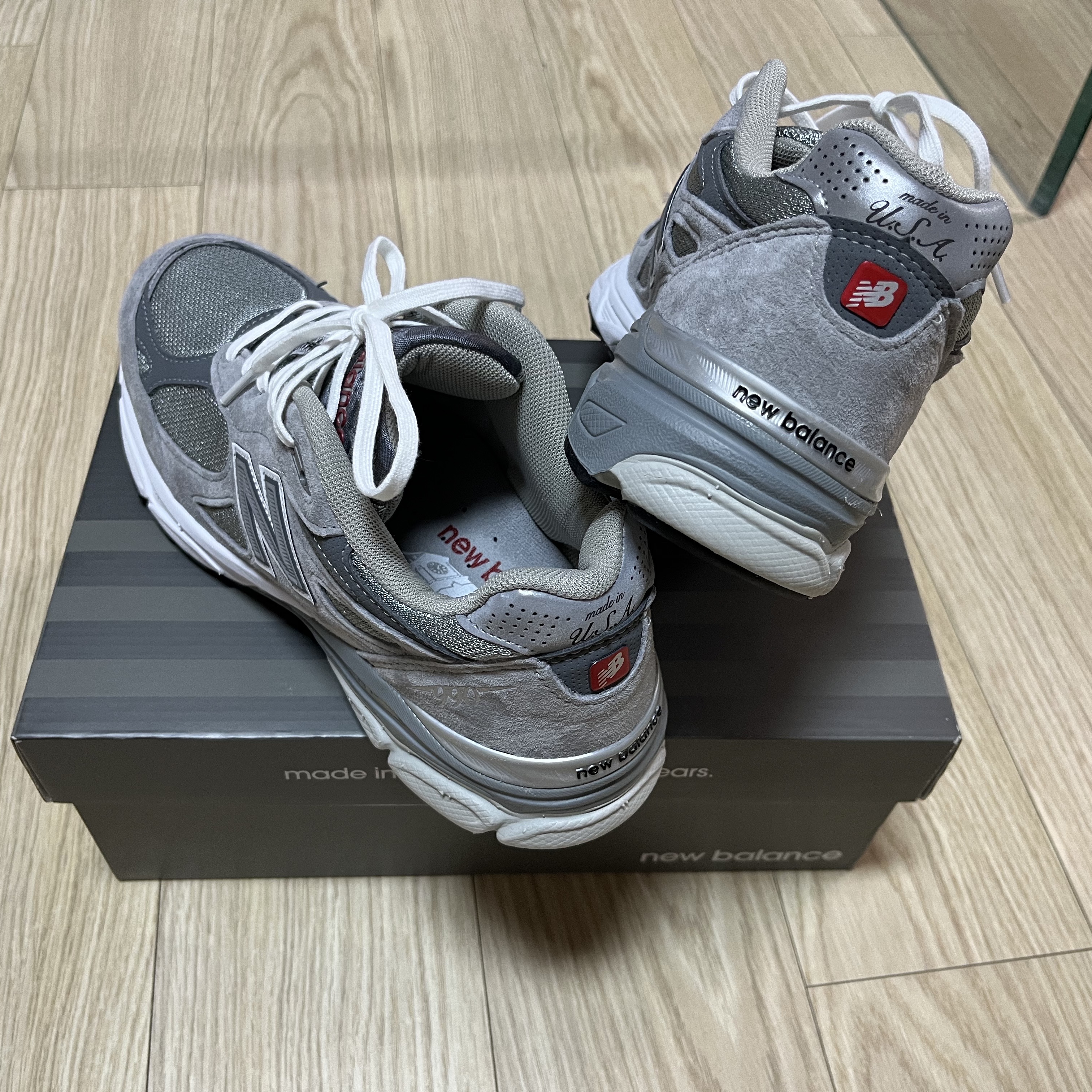 New Balance 990v3 Made in USA Grey - D Standard 착용 스타일 - 2