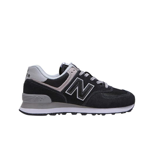 (W) New Balance 574 Black - D Wide