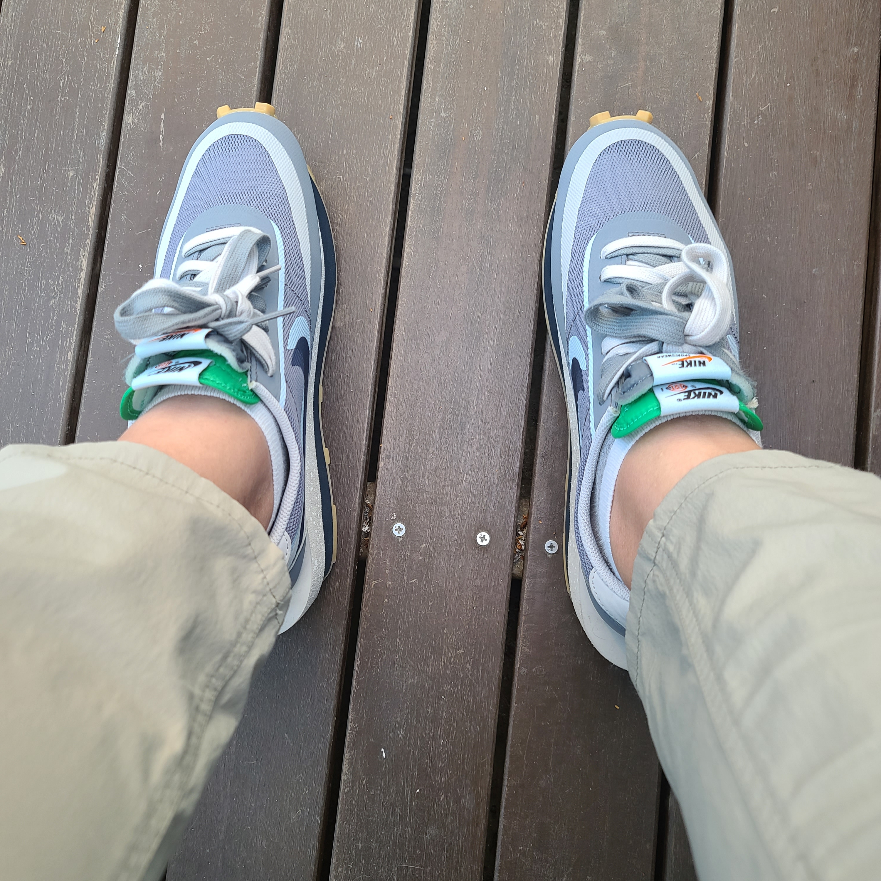 Nike x Sacai x Clot LDWaffle Cool Grey 착용 스타일