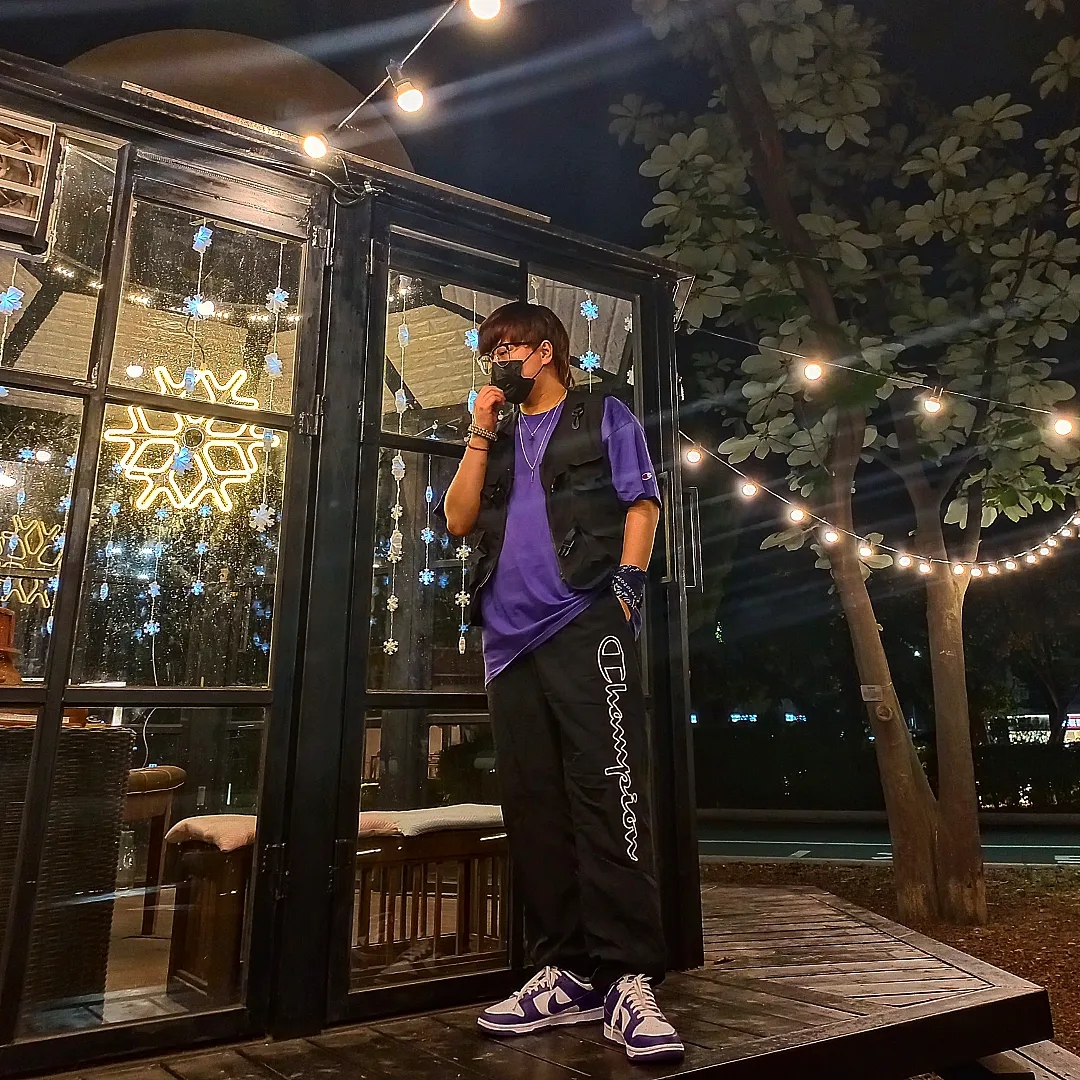 Nike Dunk Low Retro Championship Court Purple 착용 스타일 - 3