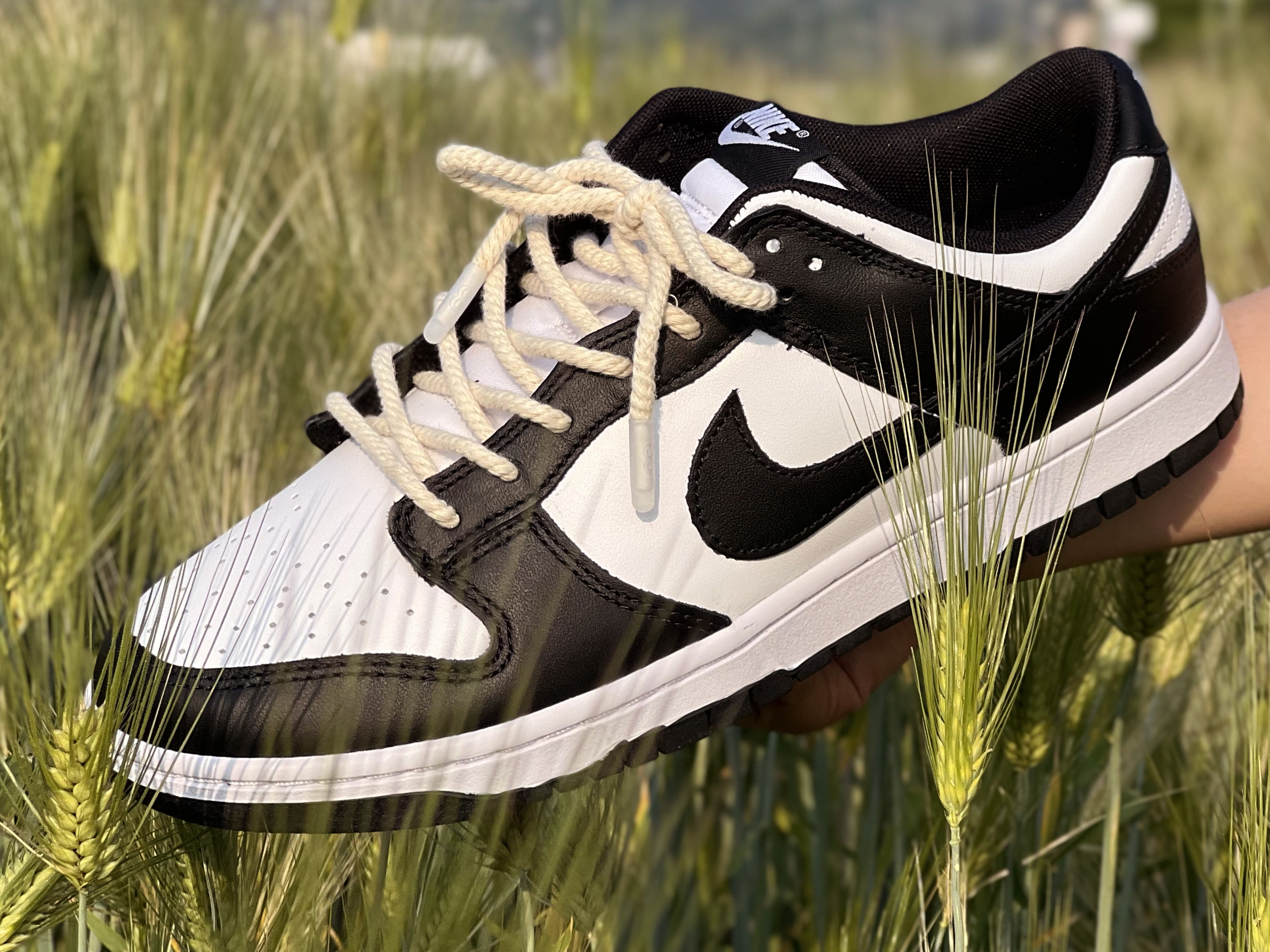 Nike Dunk Low Retro Black, (W) Nike Dunk Low Black 착용 스타일 - 2